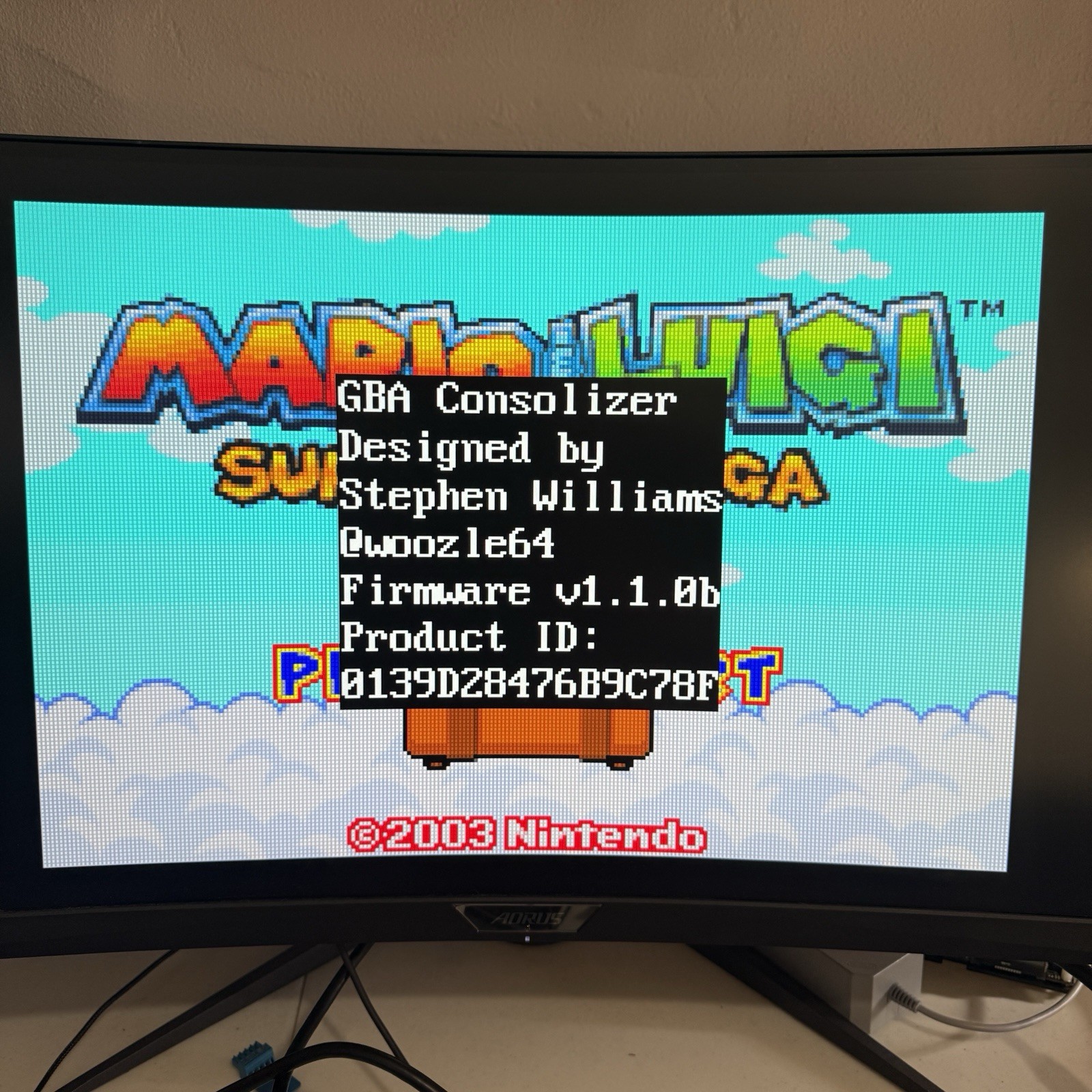 GBA Consolizer by Woozle (HDMI 720p for GameBoy) w/Manual