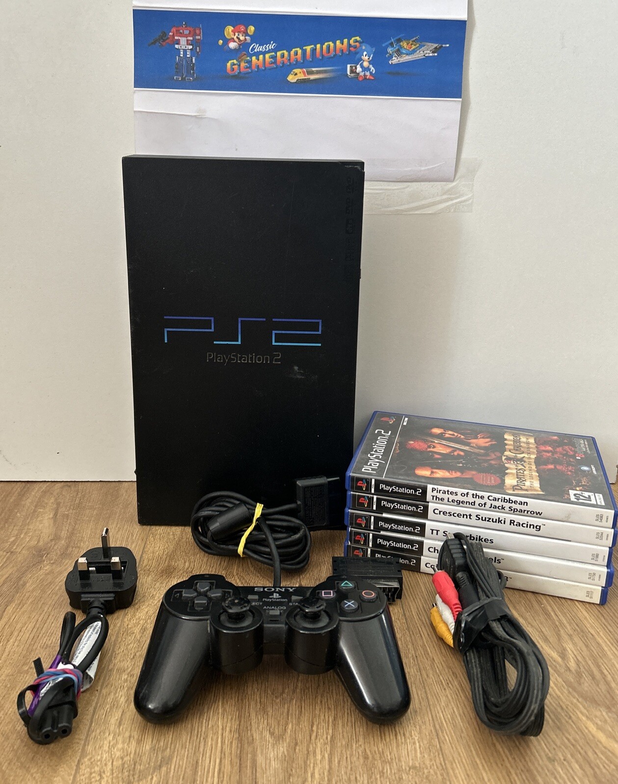Sony PlayStation 2 PS2 Console Official STANDARD 5 Free Games