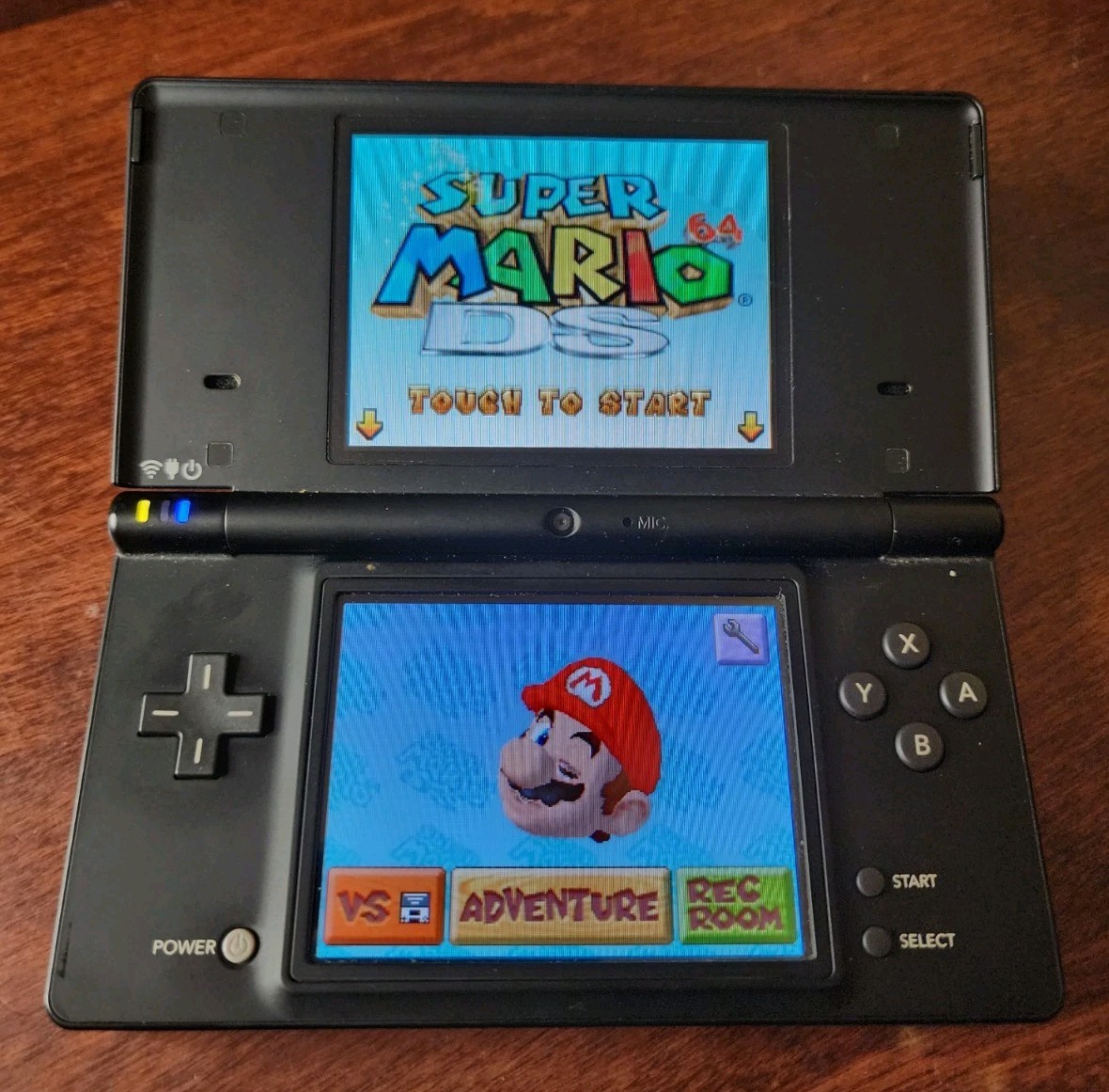 Nintendo DSi TWL-001 Black Bundle Super Mario 64 DS *NO CHARGER*