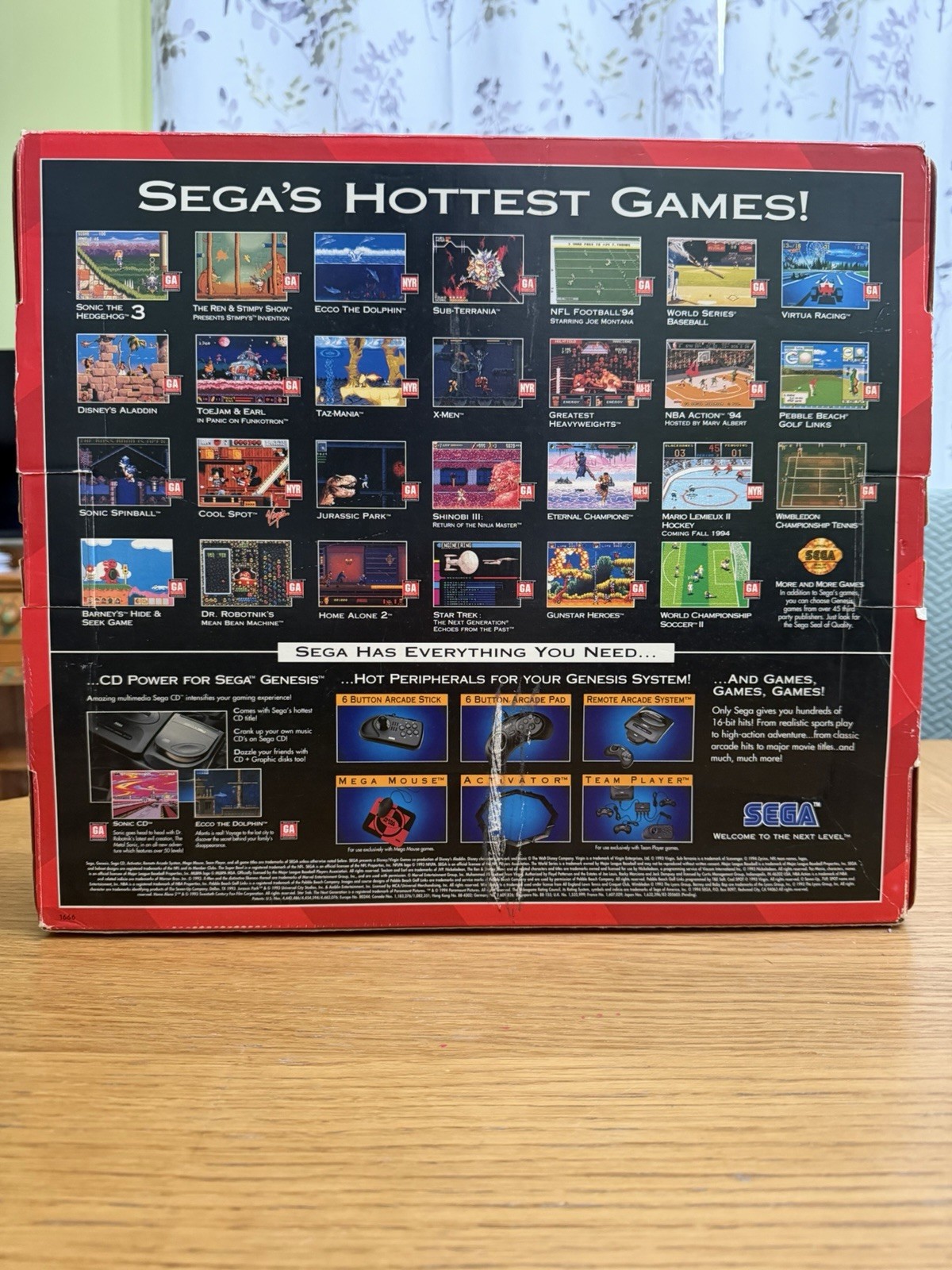 SEGA Genesis 16-Bit Console Bundle w/ Original Box, RF, NTSC-U/C, Black, 1993