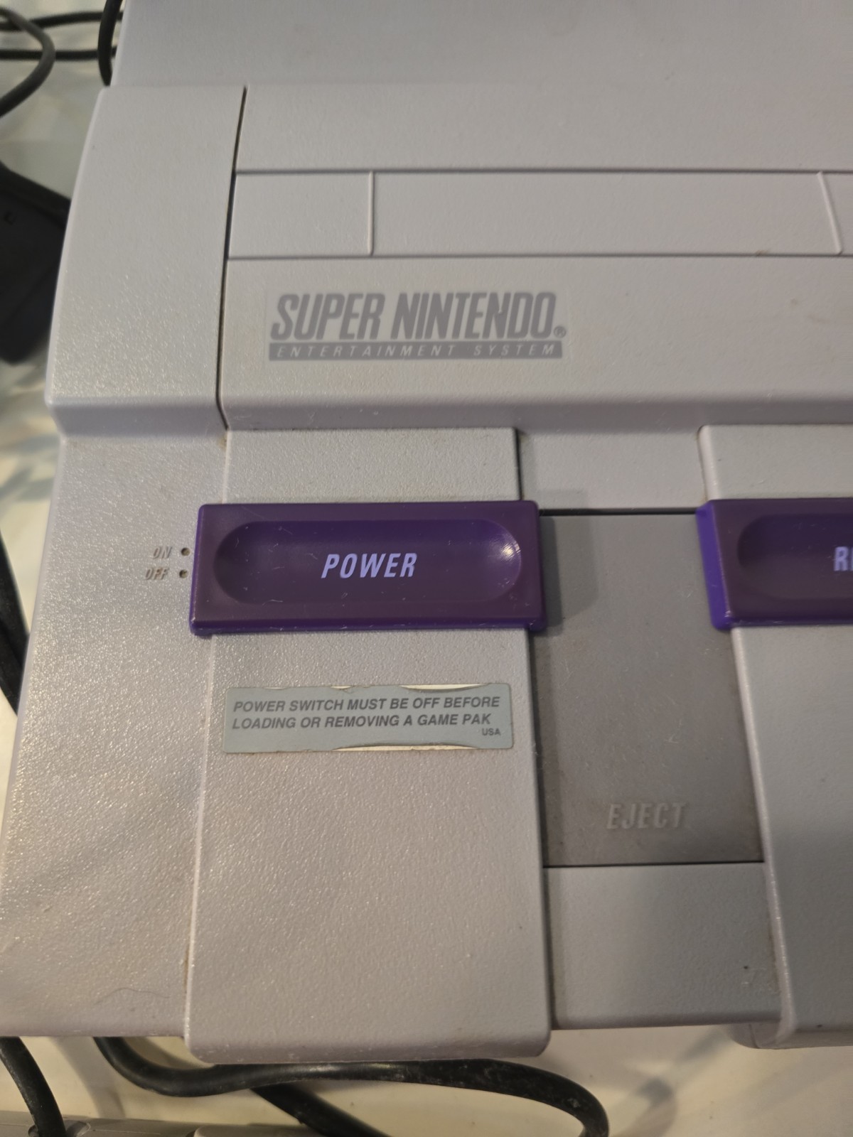 Nintendo Super Nintendo SNES SNS-001 Console Cords & 2 Controllers Untested VTG