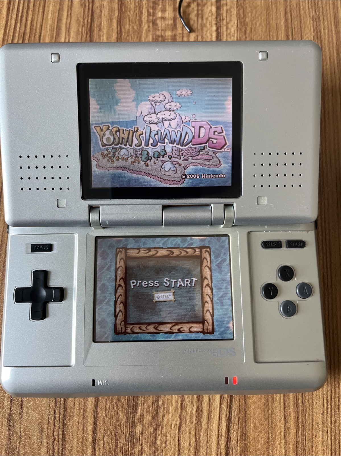 Nintendo DS Original Silver Console Bundle 9 Games Metroid Yoshi Mario 64 AS IS