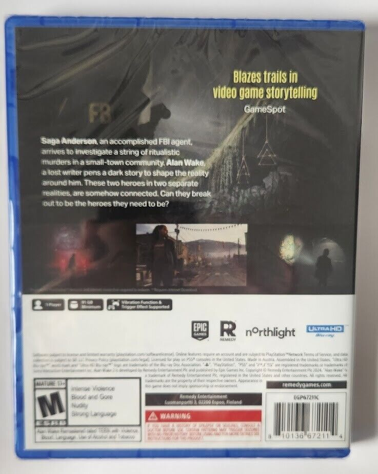 Alan Wake II [Deluxe Edition] PS5 Brand New Game Special [US 2024 Survival]