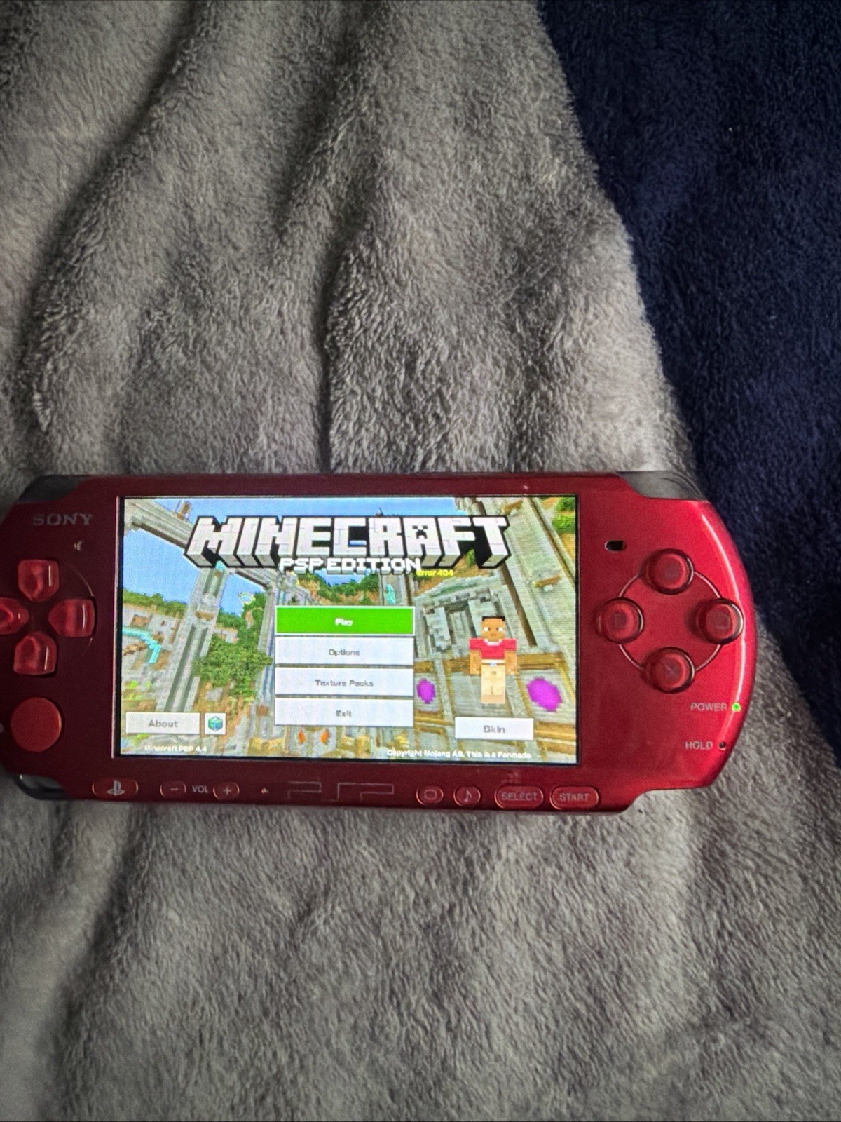 Sony PSP Red Handheld System Wi-Fi Internet Browsing USB Headphone Jack