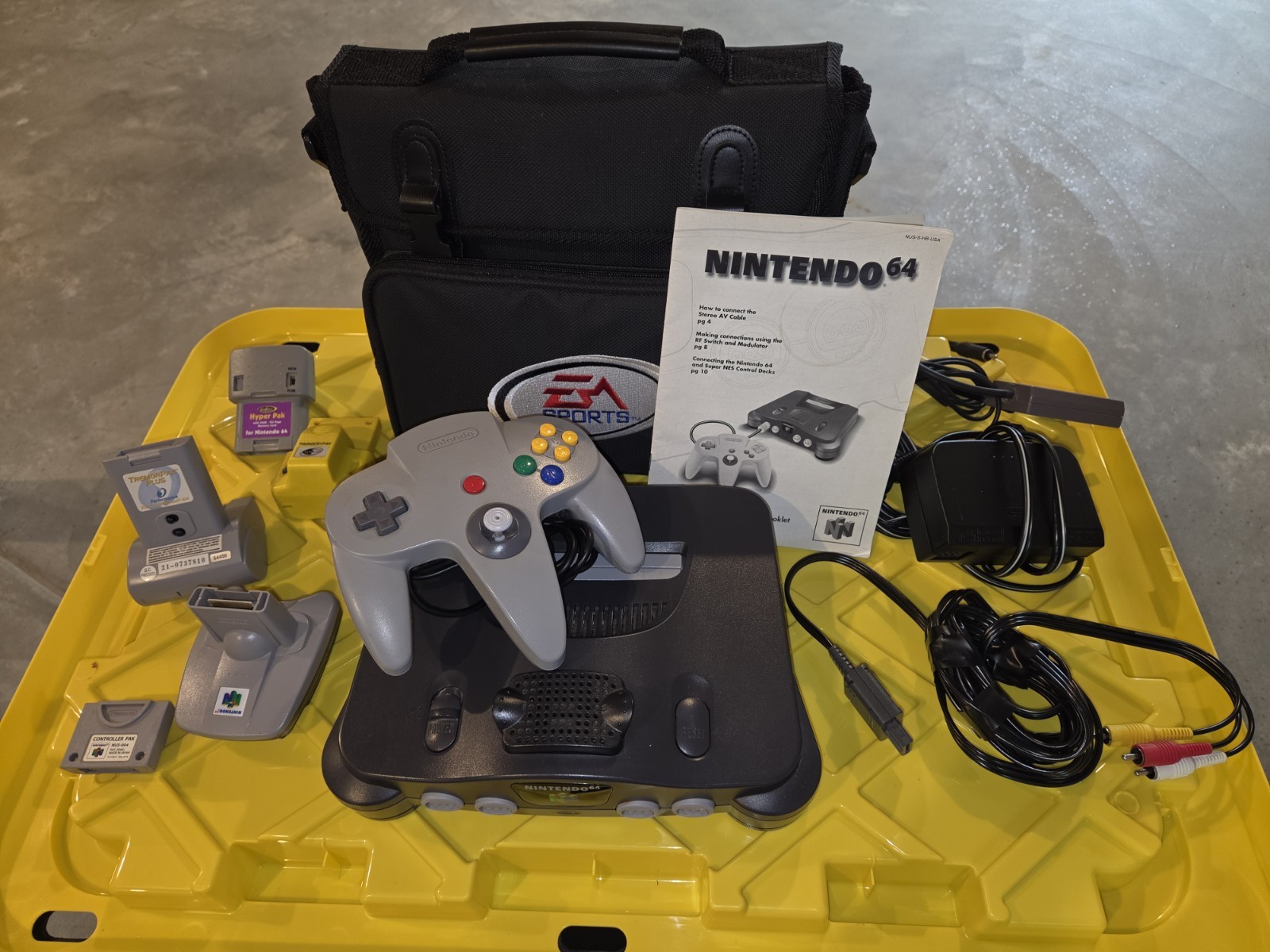 Nintendo 64 Console Bundle Expansion Pack, Controller, Transfer Pak, Memory Card