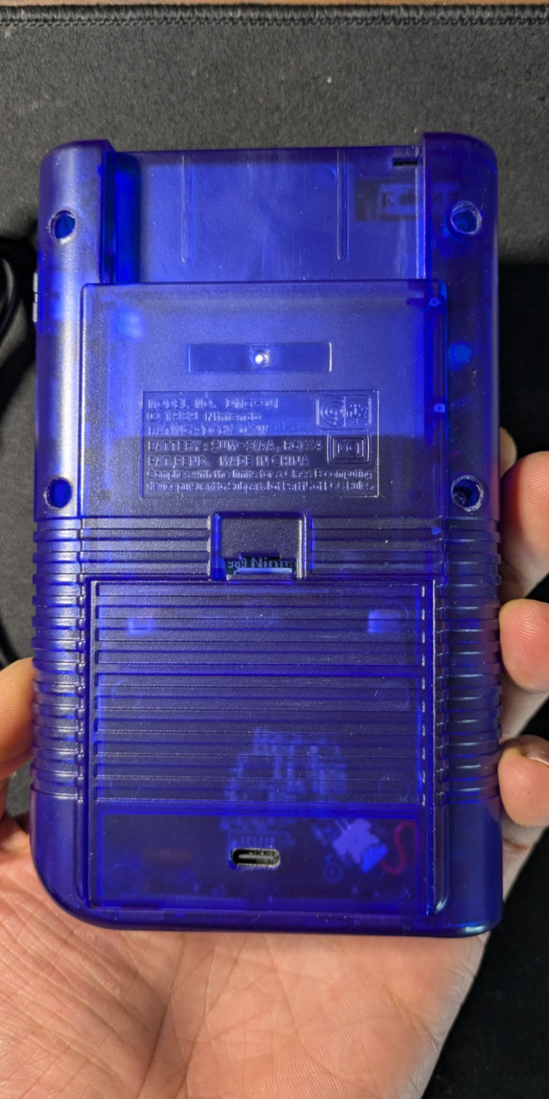 Nintendo Game Boy IPS Backlit LCD Screen Purple Shell USB-C Rechargeable Upgrade