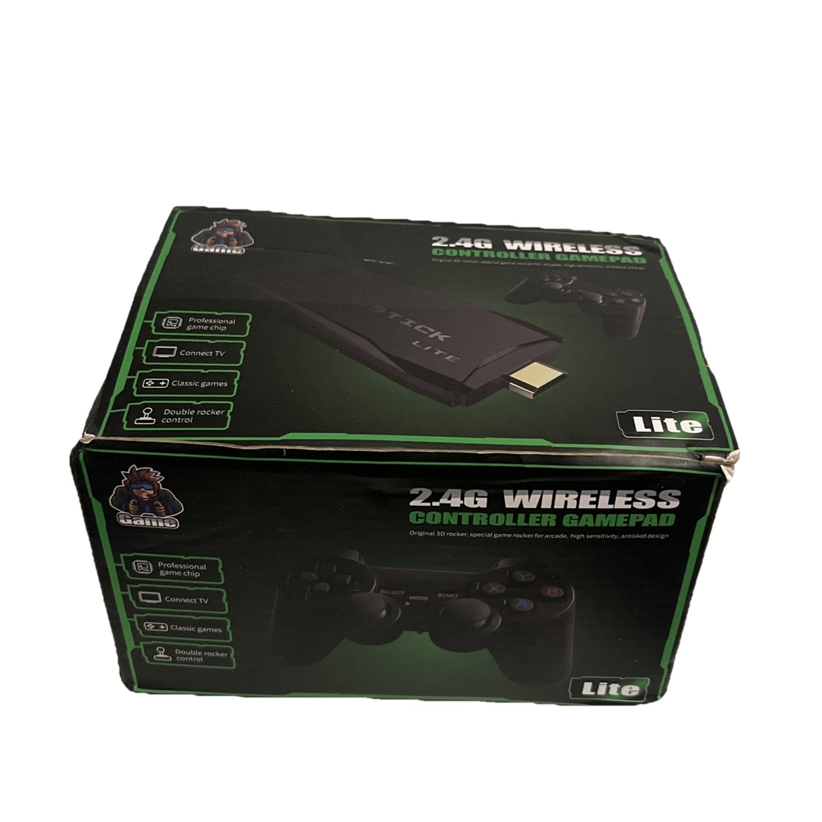 GameStick Lite 4K Microconsole Wireless Controller Double Rocker Classic Games