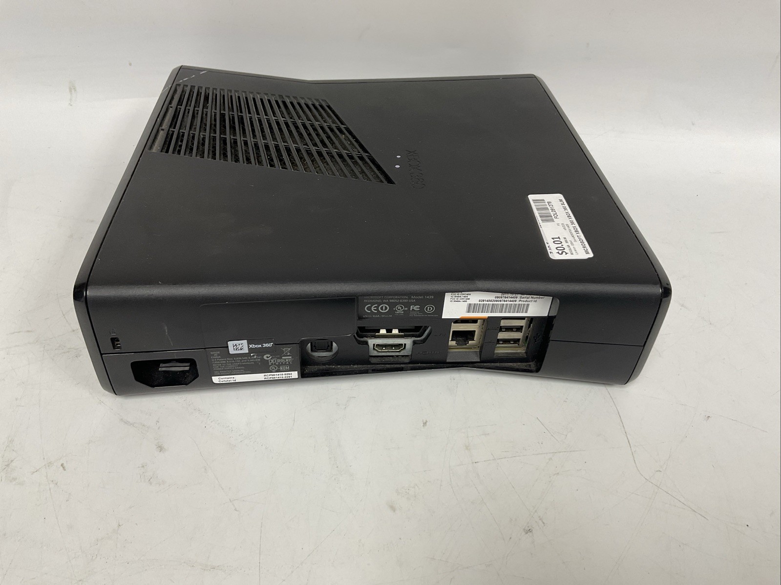 Microsoft Xbox 360 Slim S 4gb Console ONLY NO CORDS UNTESTED