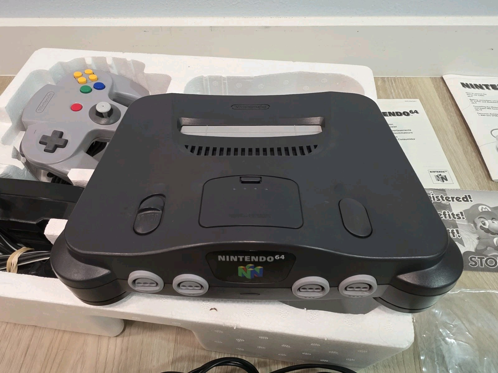 Nintendo 64 in box RARE matching serial numbers with proof of purchase!