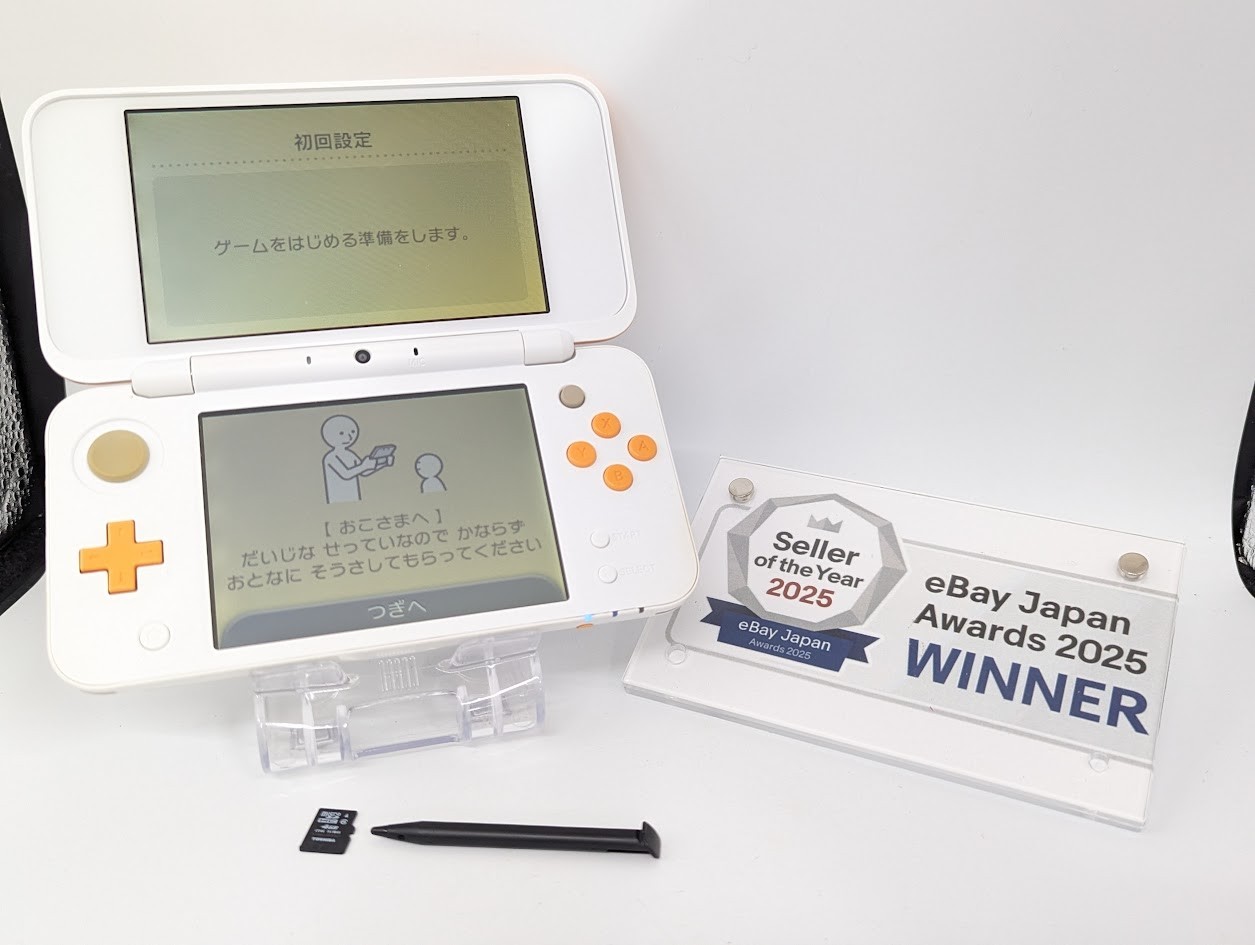 B7031 Nintendo new 2DS console LL XL White x Orange w/pen memory 4GB fx