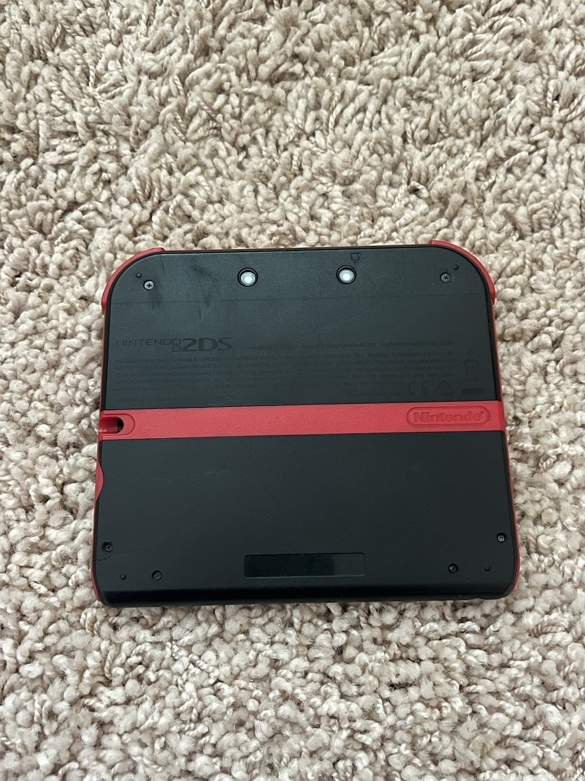 Nintendo 2DS Launch Edition Crimson Red Handheld System – Console, Case, SD Card