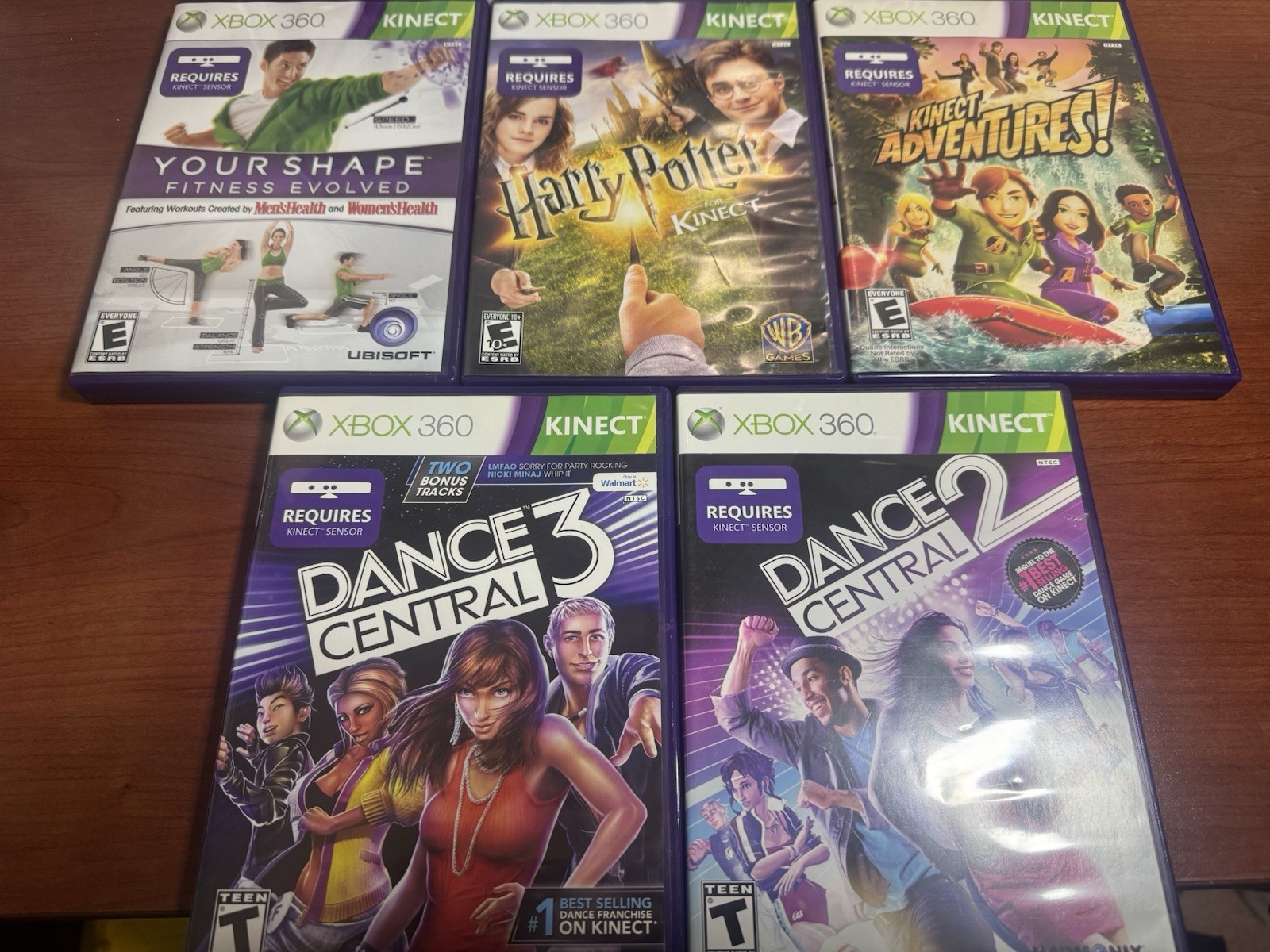 Xbox 360 Slim Kinect Bundle With 5 Games