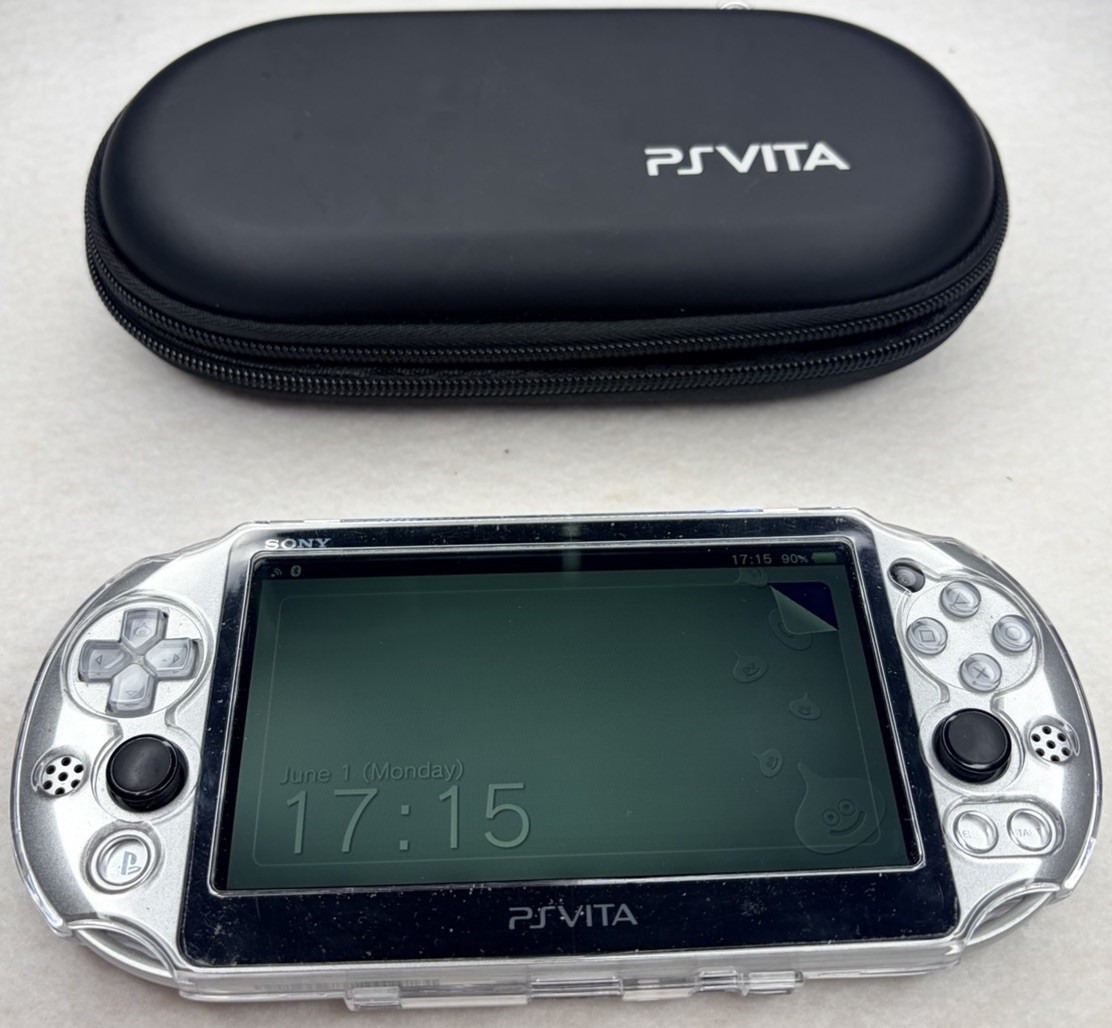 Sony PS Vita PCH-2000 Metal Slime Limited Edition Dragon Quest With Case & Card