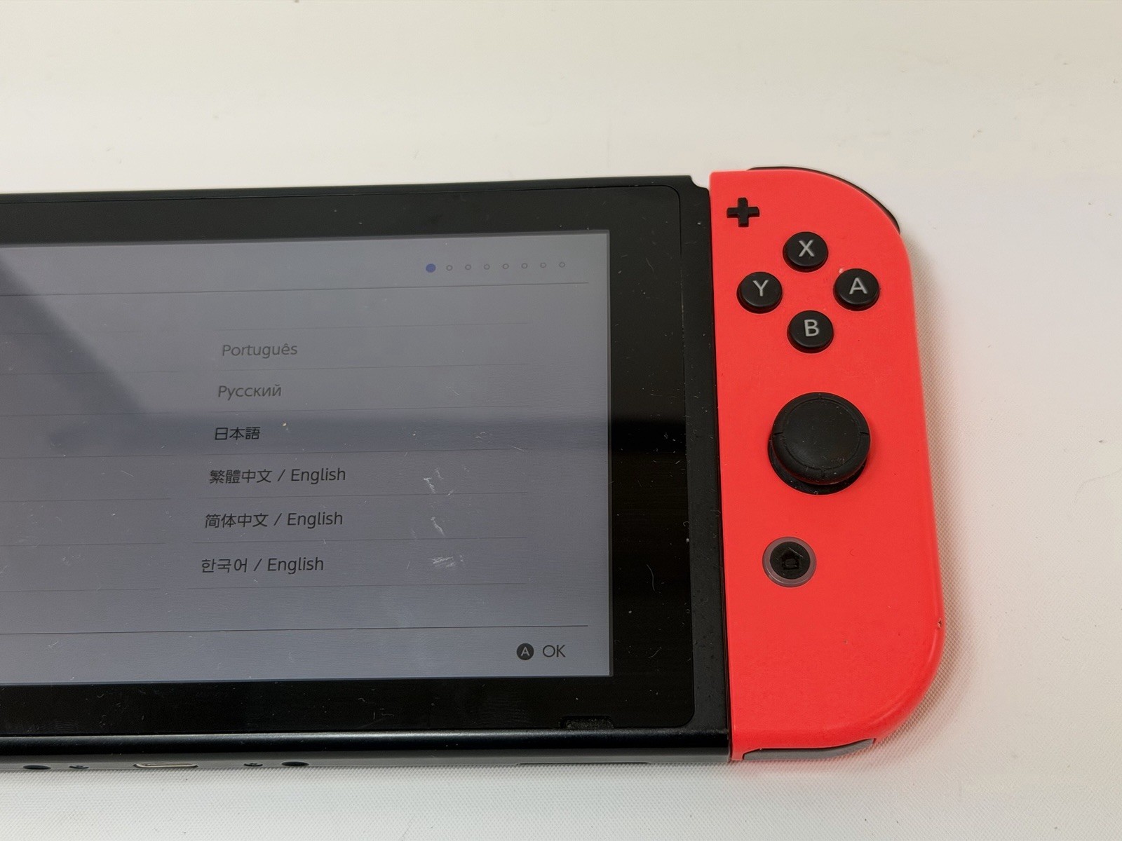 Nintendo Switch HEG-001 Console Gaming System Blue & Red Neon