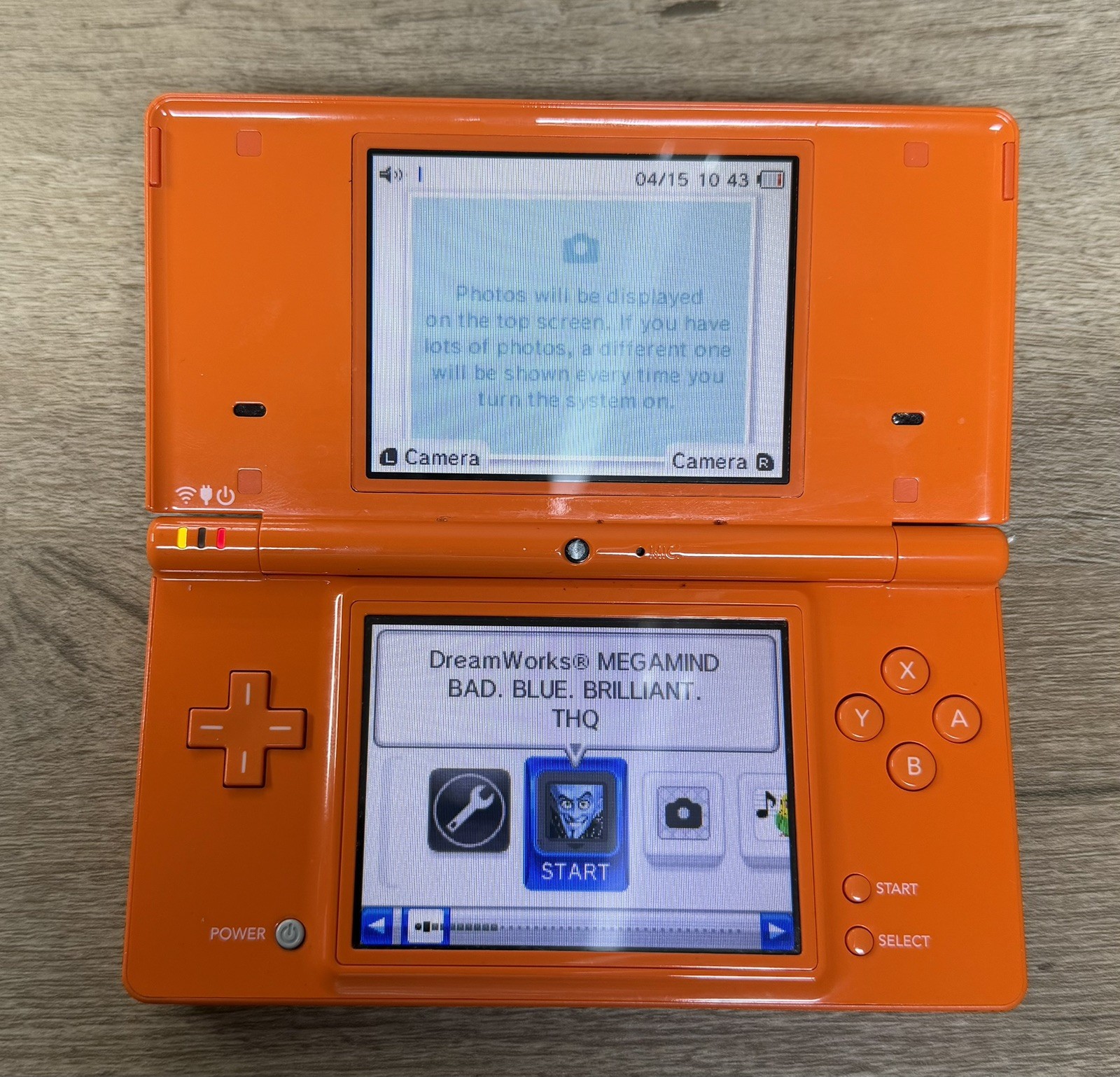 Nintendo DSi Orange Console Clean Tested Working Charger, Stylus, 4GB, Protector