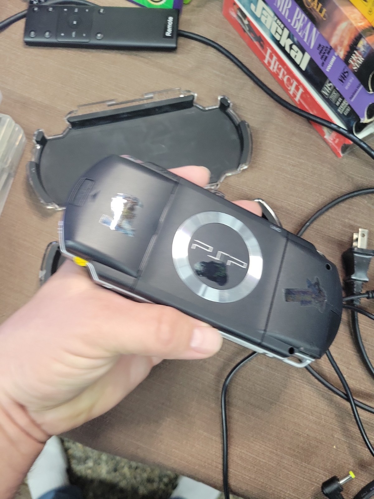 Sony Psp With 4 Games 2 UMD Movies Logitech Case And Ac Adaptor Clean Minty