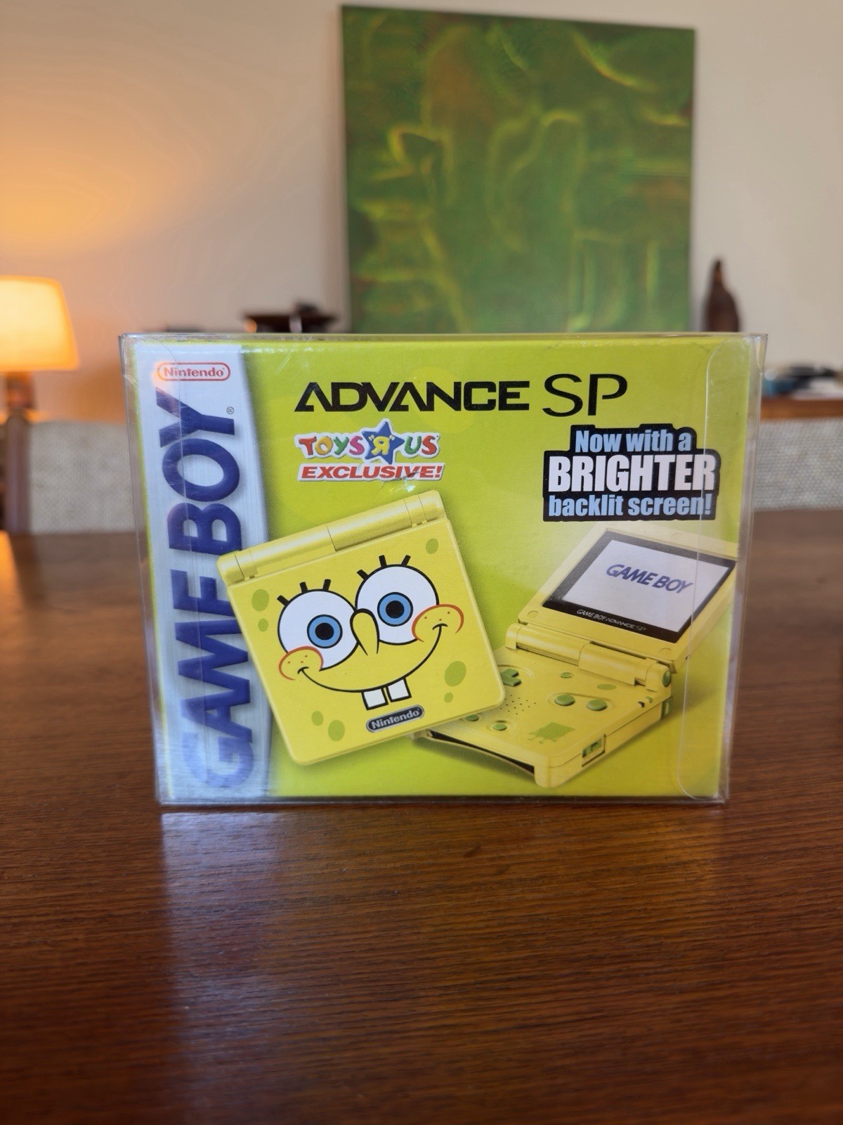CIB Nintendo Game Boy Advance SP AGS-101 Backlit SpongeBob Toys R Us Yellow NTSC