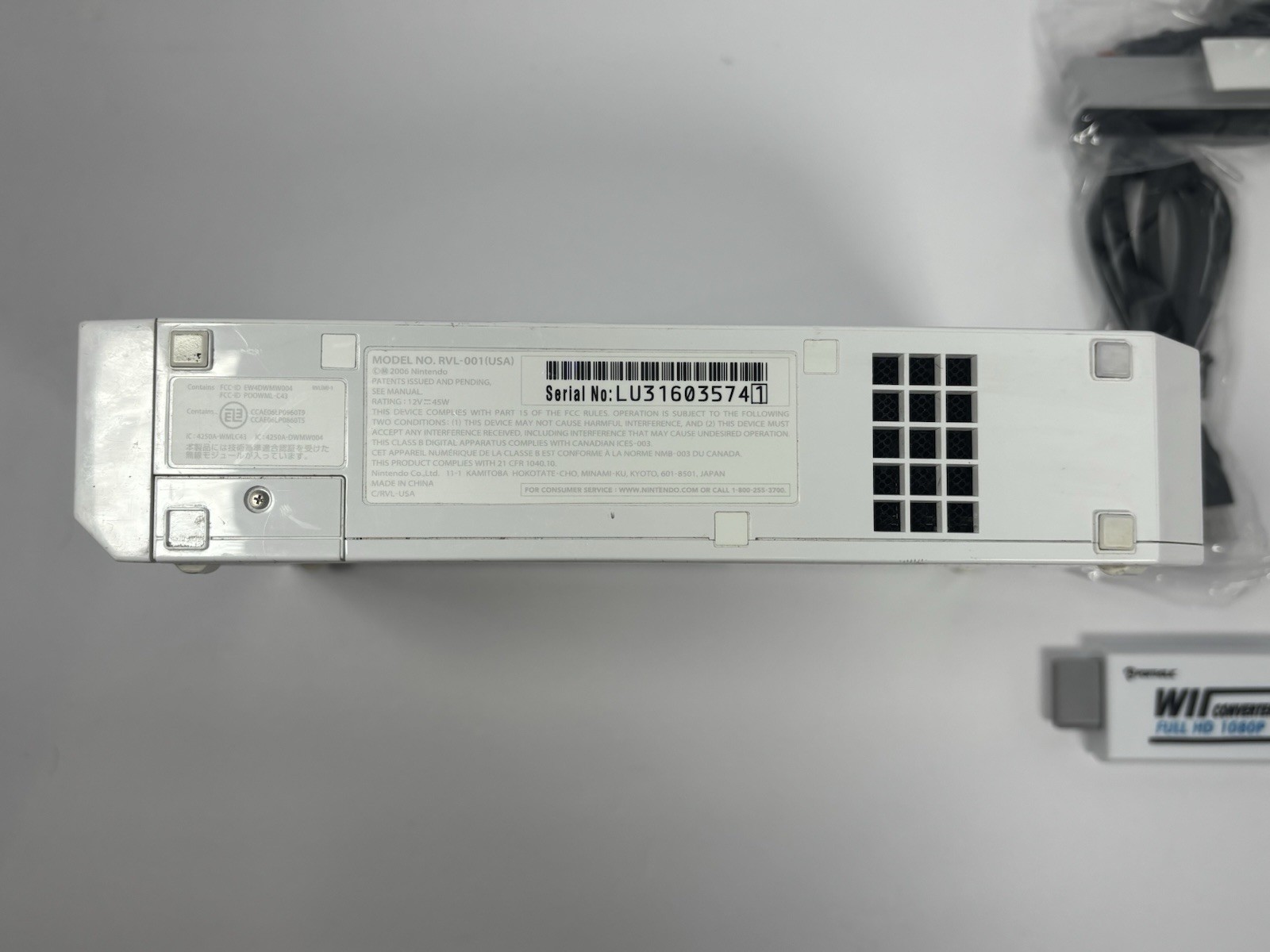 Nintendo Wii RVL-001(USA) Console White NTSC-U/C 4 Remotes Nunchuk Wii2HDMI