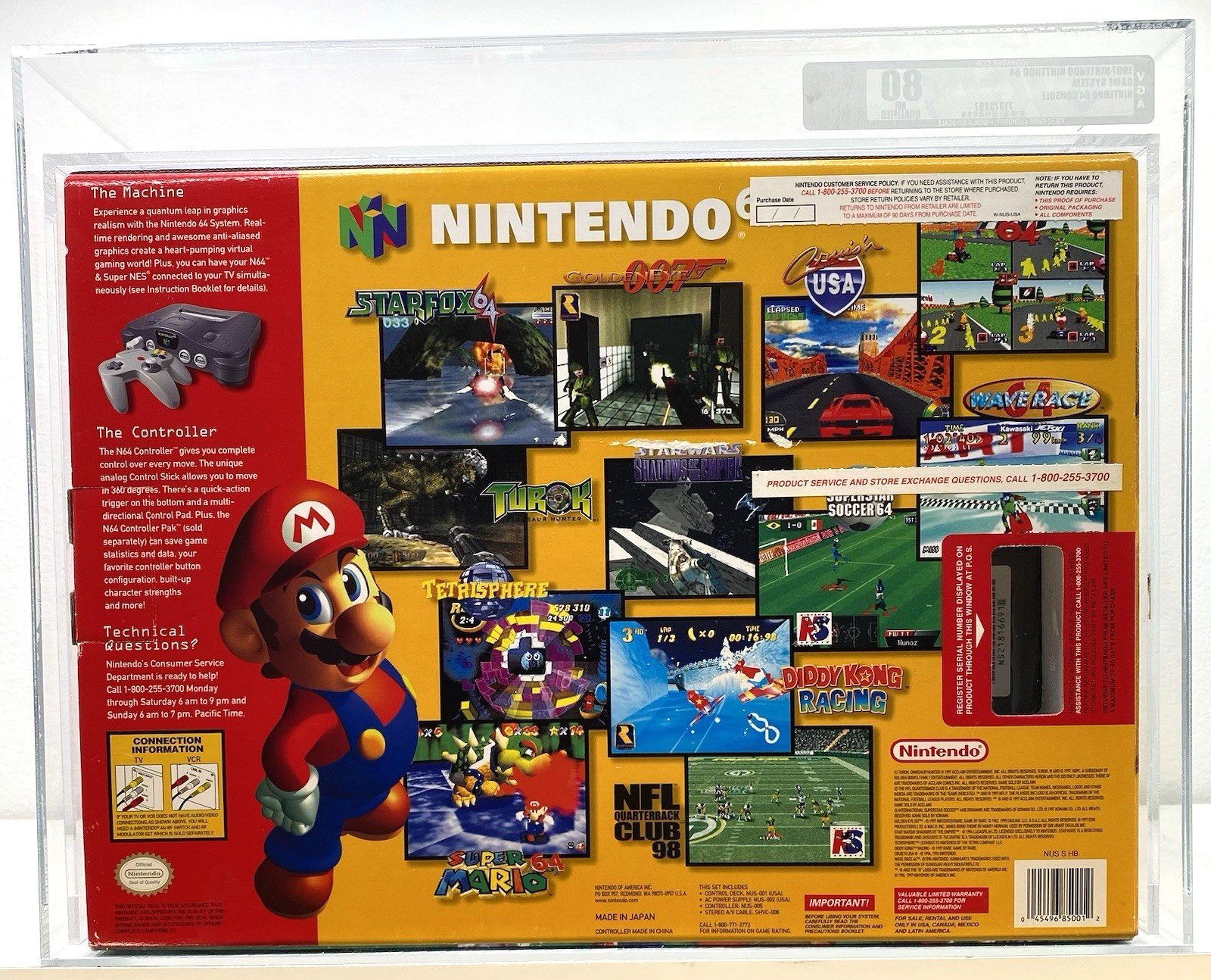 Nintendo 64 Launch Console N64 Brand New 1997 VGA Graded 80 Q Qualified