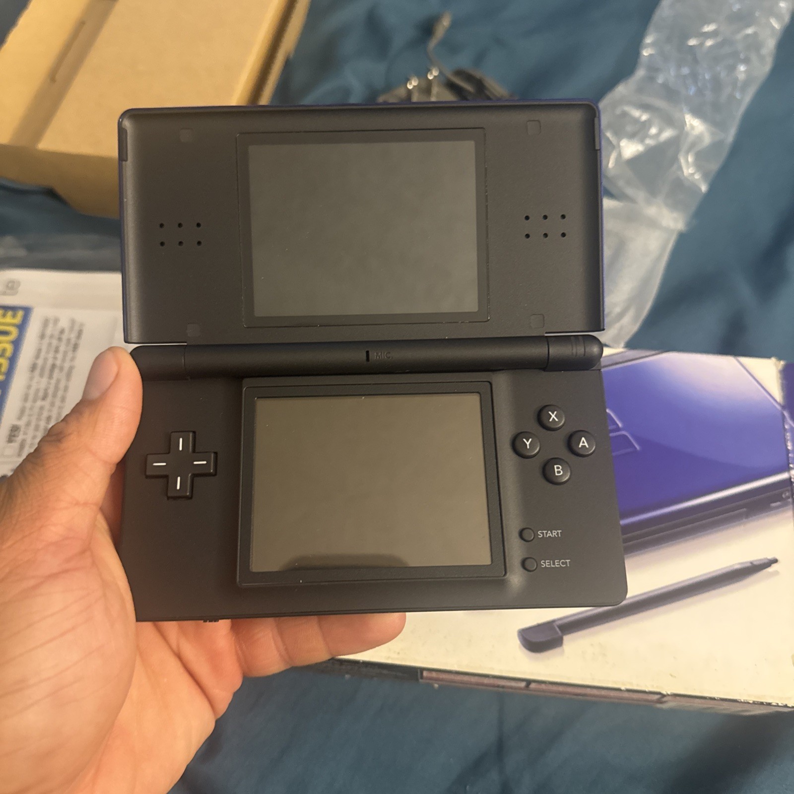 Nintendo DS Lite System – Cobalt Blue Black Complete In Box CIB CLEAN!