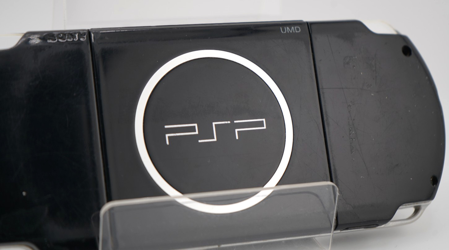 Sony PSP-3000 Console with OEM Battery, Game, 64GB SD, Case Bundle – Piano Black