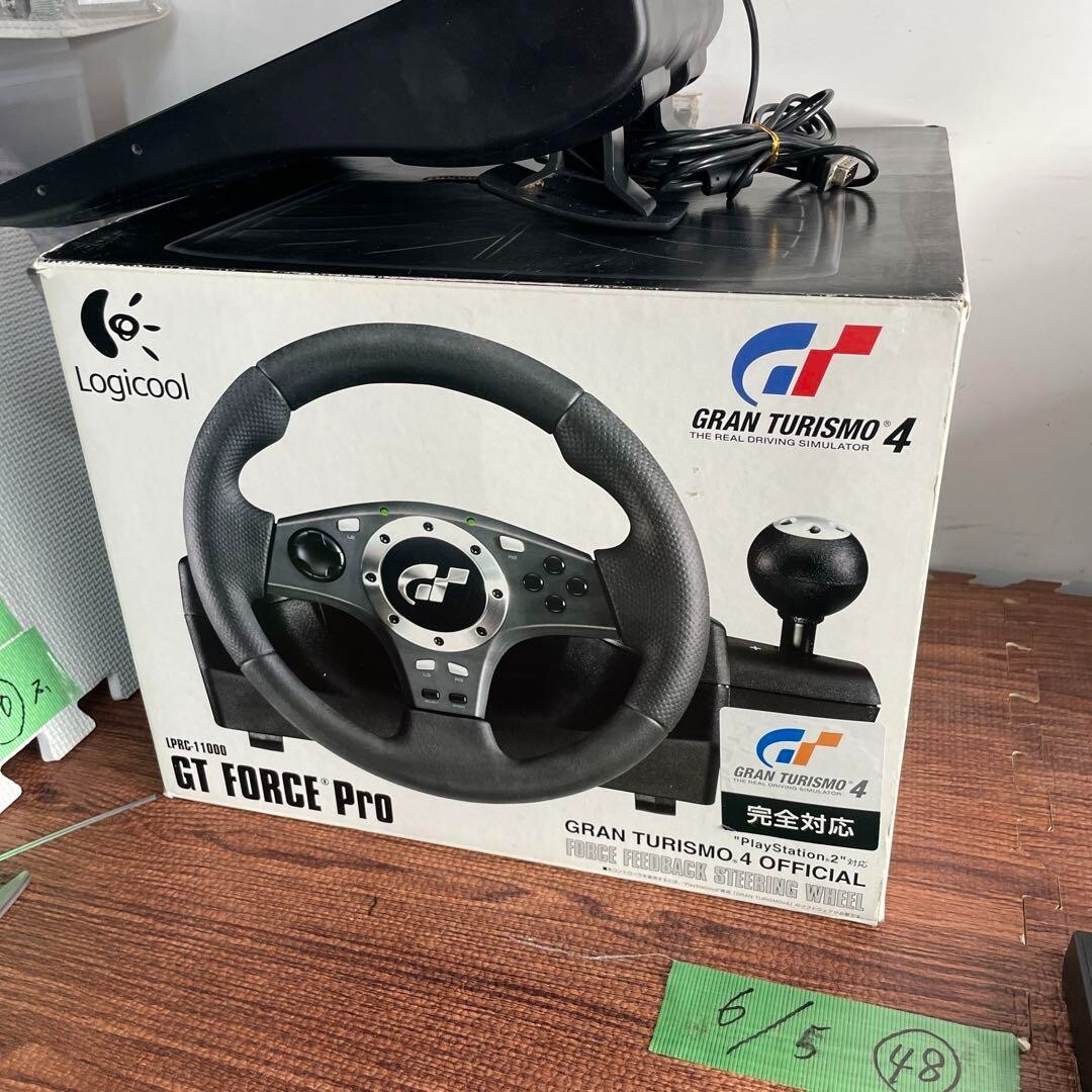 PS2 PS3 Compatible Controller Logitech GT Force Pro Feedback Steering Wheel Used