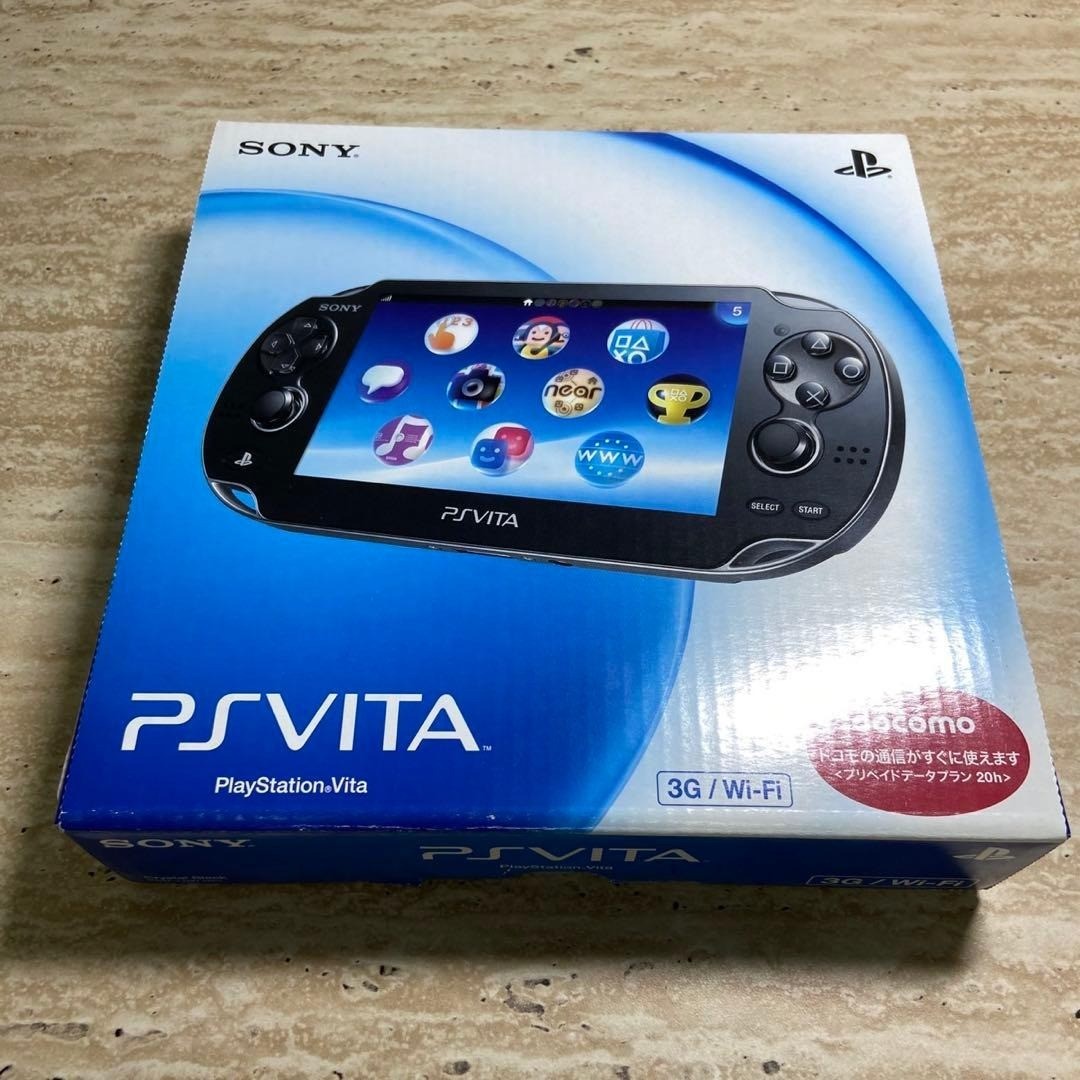Sony PS Vita PCH-1100 Crystal Black 3G Wi-Fi CIB Near Mint Tested 7512