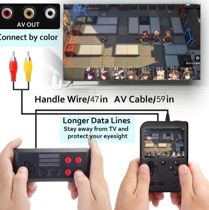 Game Box Plus Handheld Game System – Retro Video Gaming Console with Preloaded