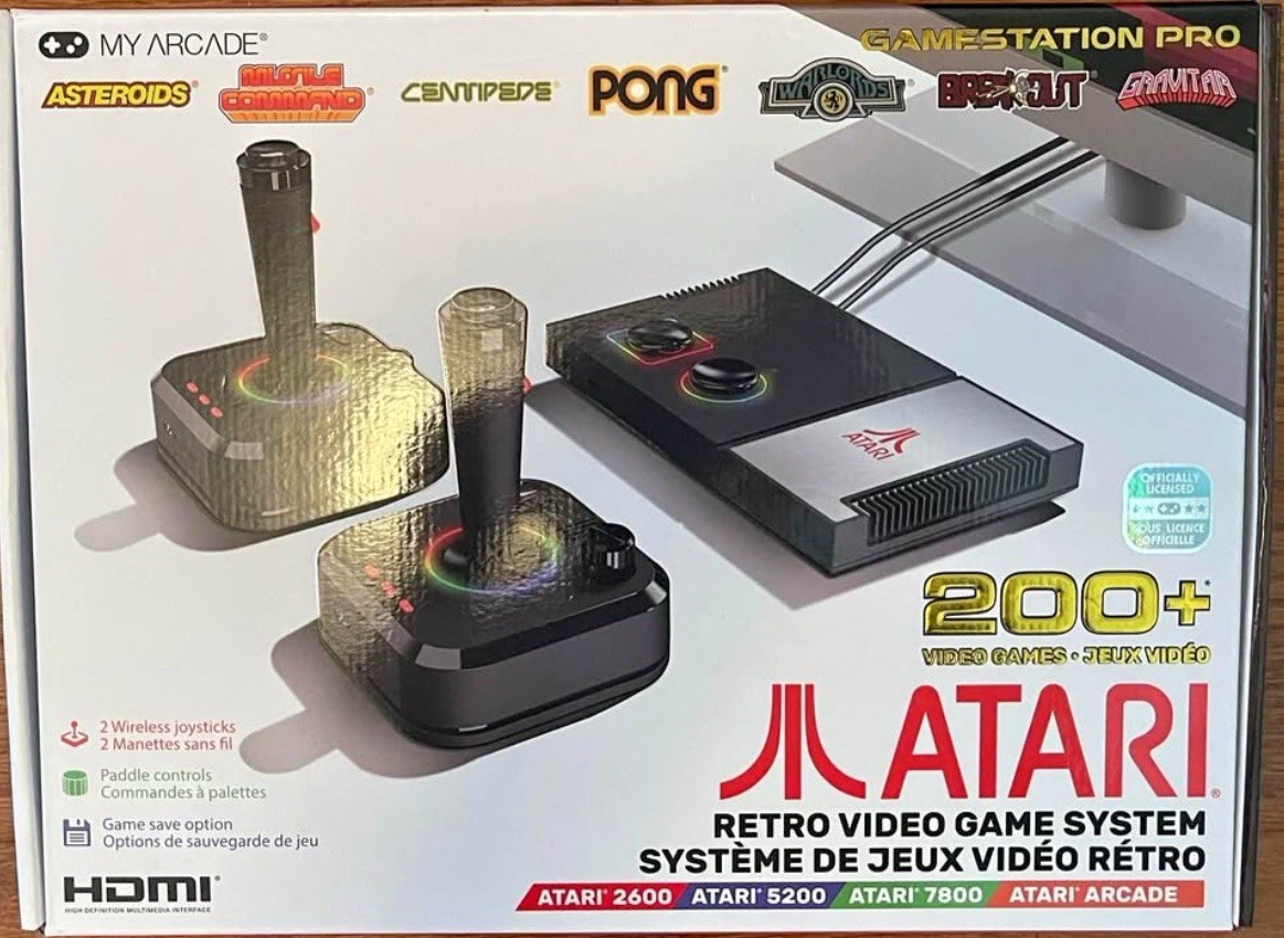 My Arcade Atari GameStation Pro 200+ Games HDMI 720p Wireless Controllers
