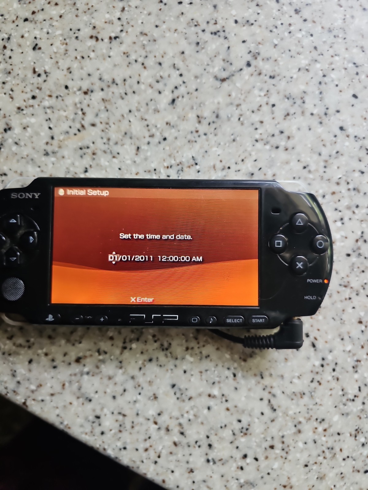 Sony PSP-3001 Handheld Black System Kingdom Hearts Game Plug Included