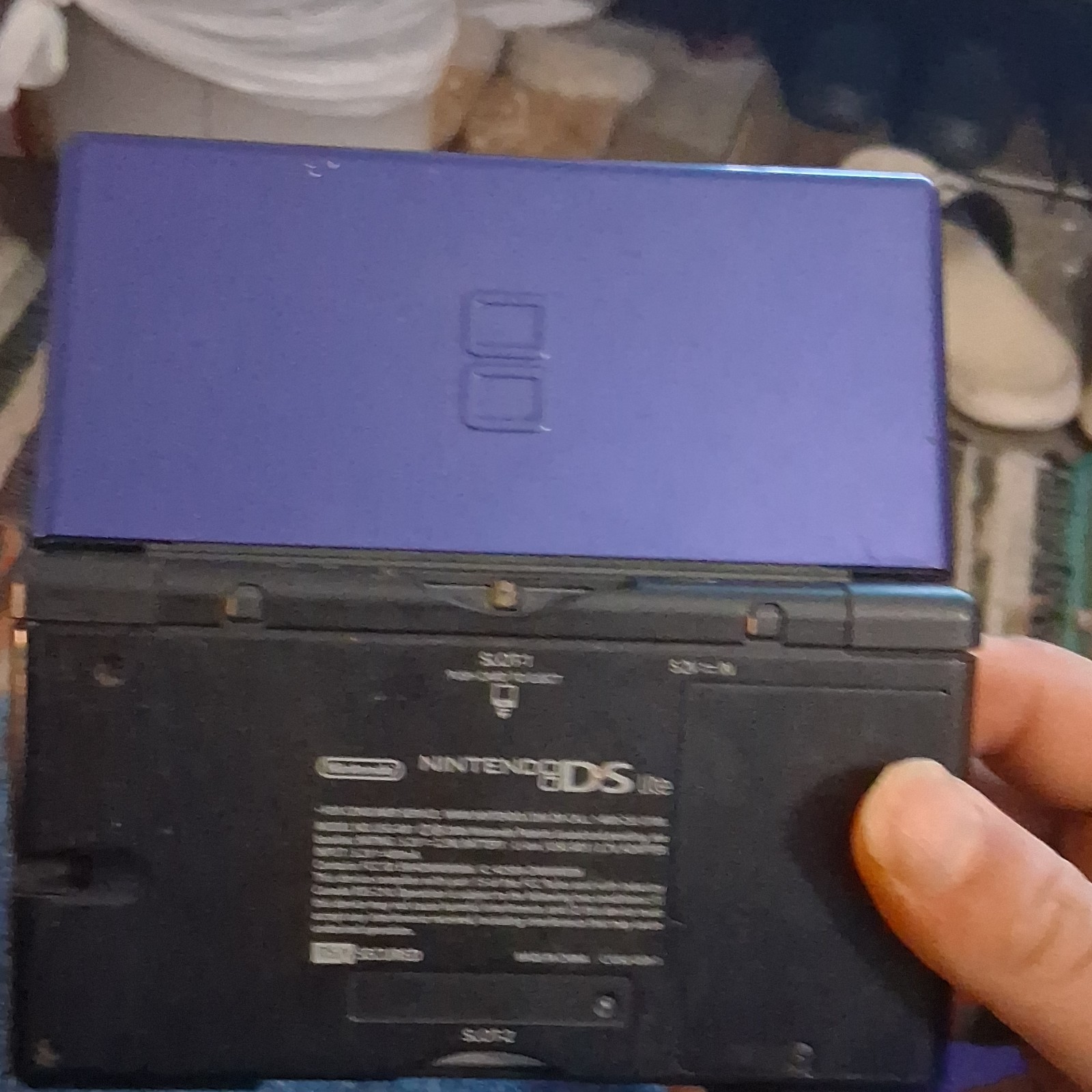 Nintendo DS Lite Black Purple Dual Screen Touch Screen Handheld Console