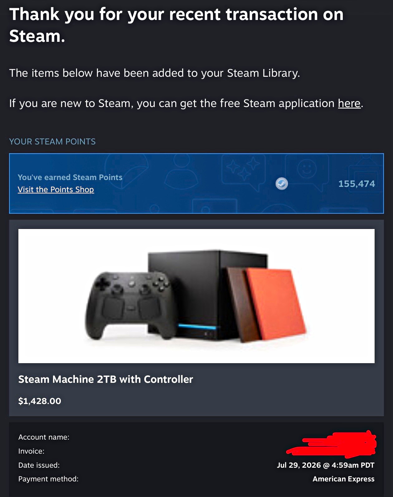 Steam Machine 2TB with Controller and Plates