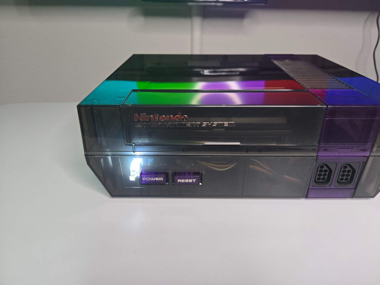 Clear Black / Purple Nintendo Entertainment System NES Console Games Bundle