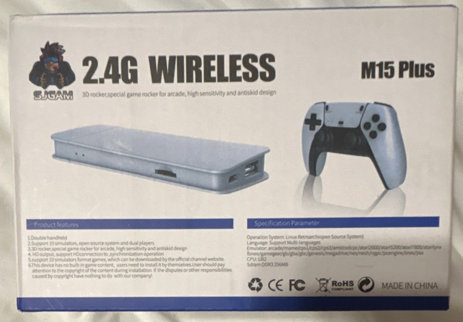 M15 Plus 2.4G Wireless Retro Game Console Emulator 4K HDMI Dual Controller