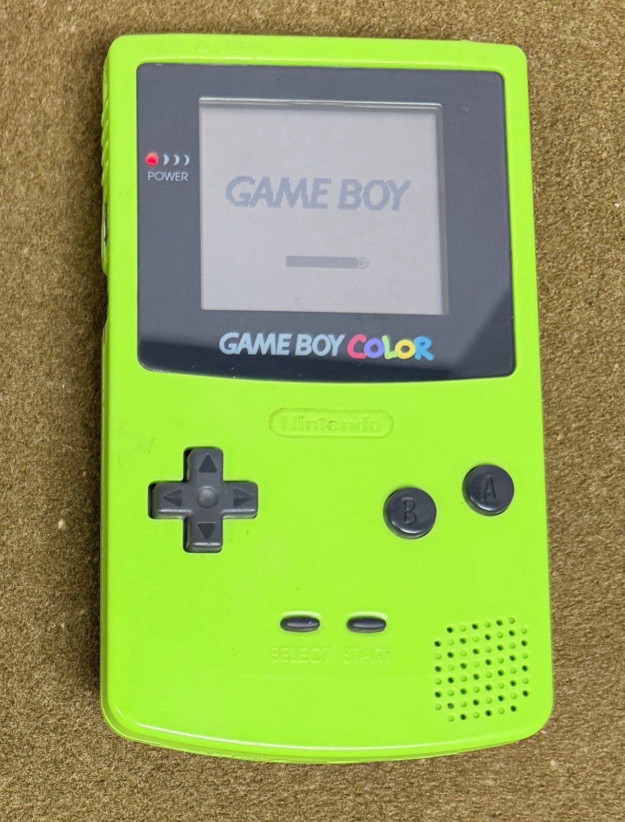 Nintendo Game Boy Color Kiwi Green Handheld System Tested & Working