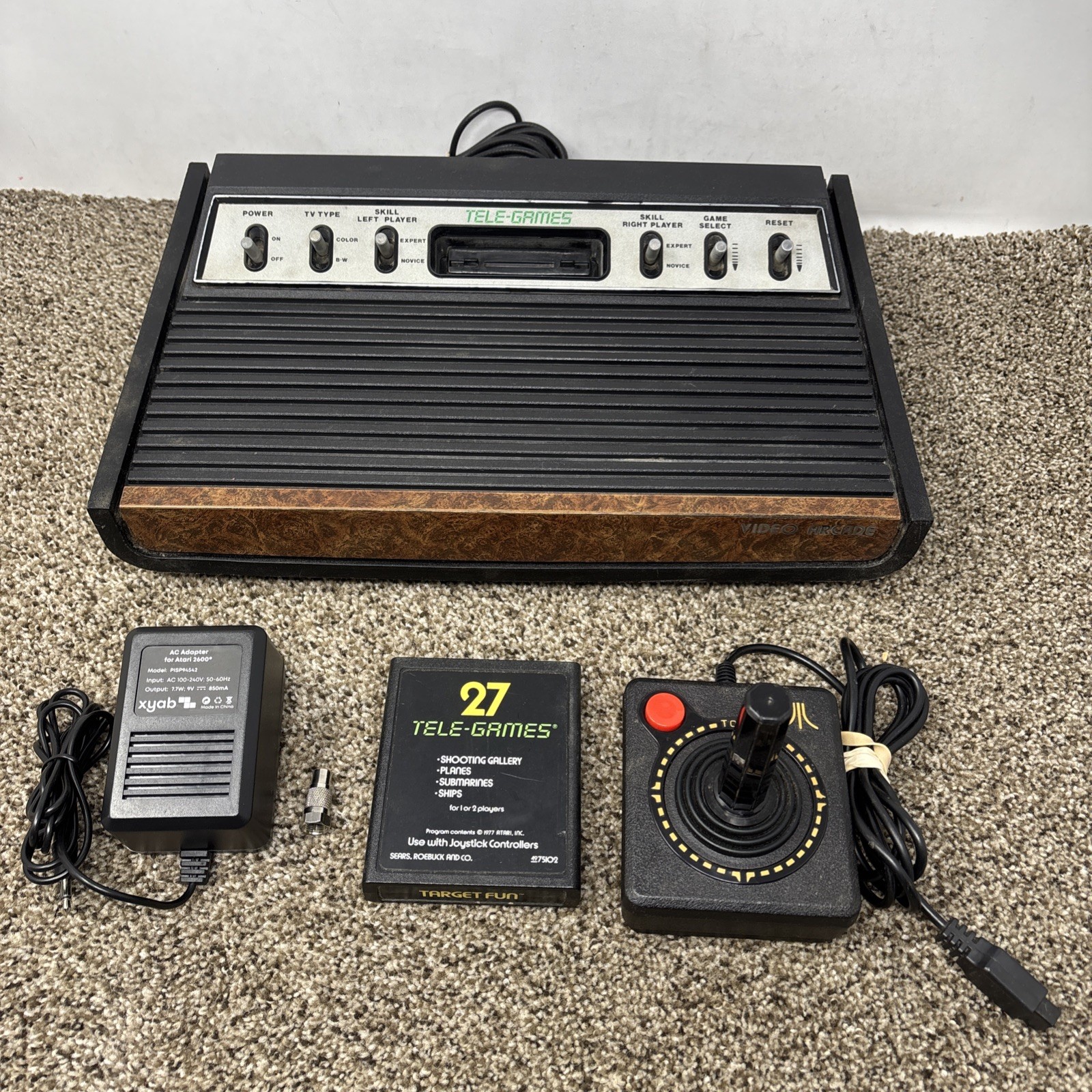 Atari CX2600 ‘Heavy Sixer’ Six Switch Console SEARS Sunnyvale RARE 2600 WORKING