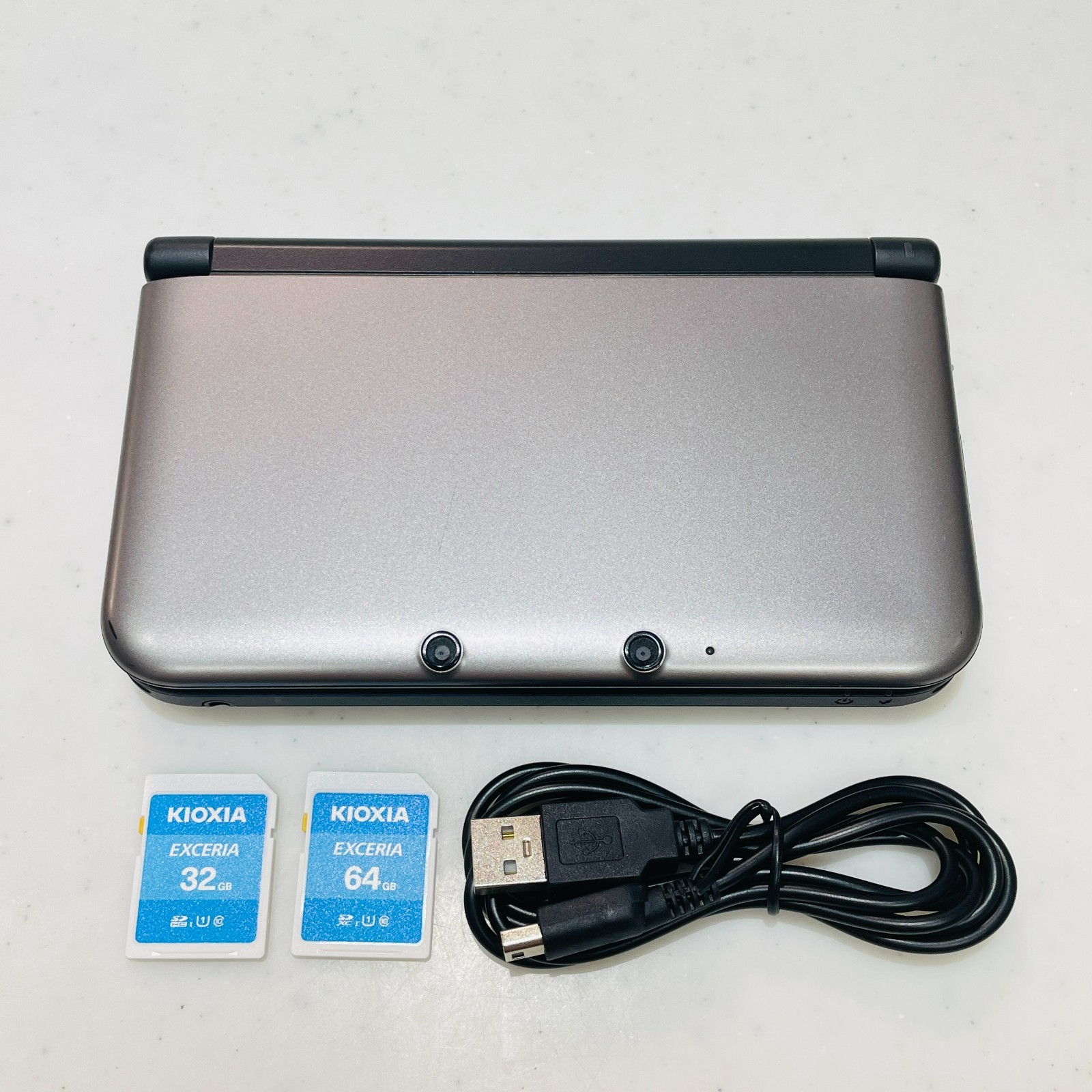 Nintendo 3DS LL XL Silver Black Console Region Free English Menu Select SD Card