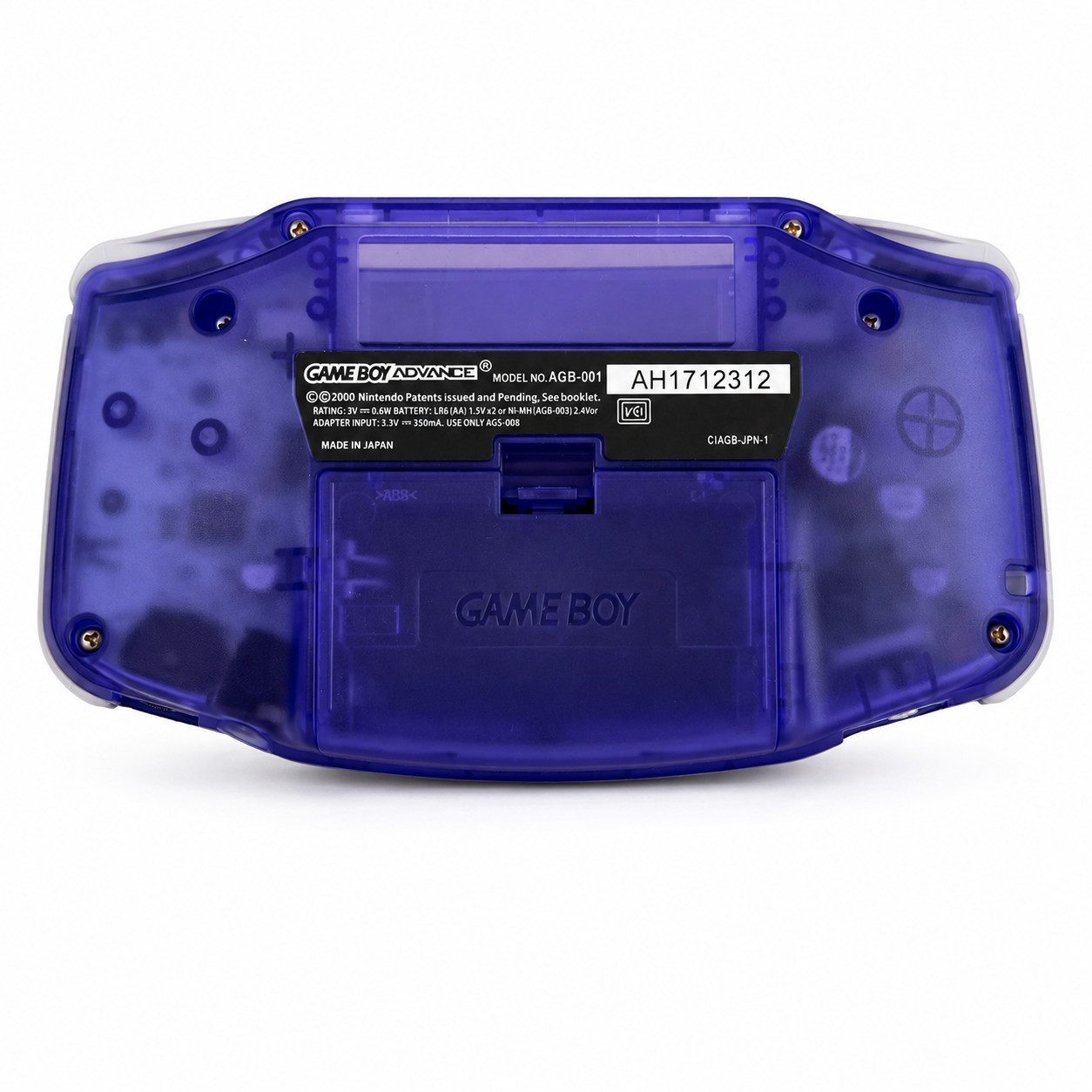 Nintendo Game Boy Advance GBA IPS Backlit Clear Purple Excellent GBA IPS