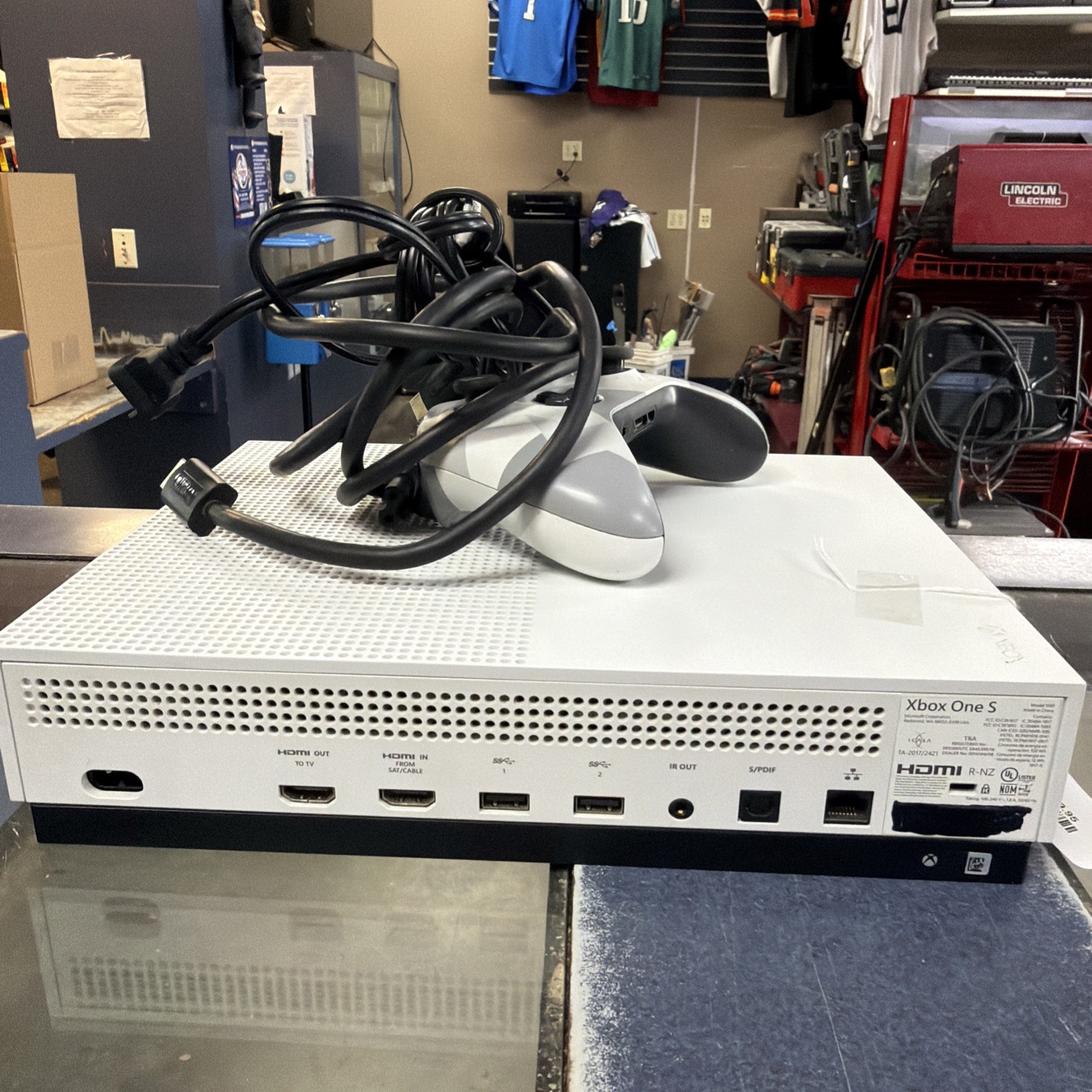 Microsoft Xbox One S Bundle 500GB Game Console – White – Controller And Cables
