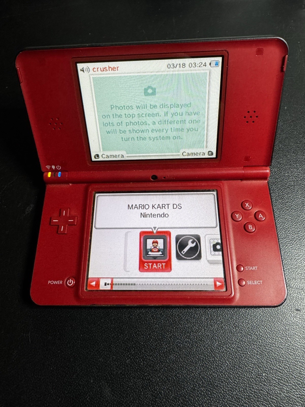 Nintendo DSi XL Super Mario 25th Anniversary Red W/ Charger Mario Kart Tested
