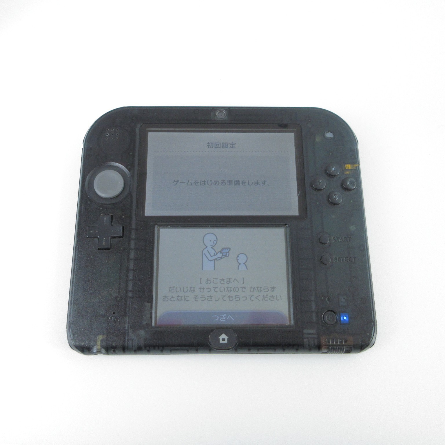 【Good】Nintendo 2DS Clear Black Console Japanese Edition #NET1106/04
