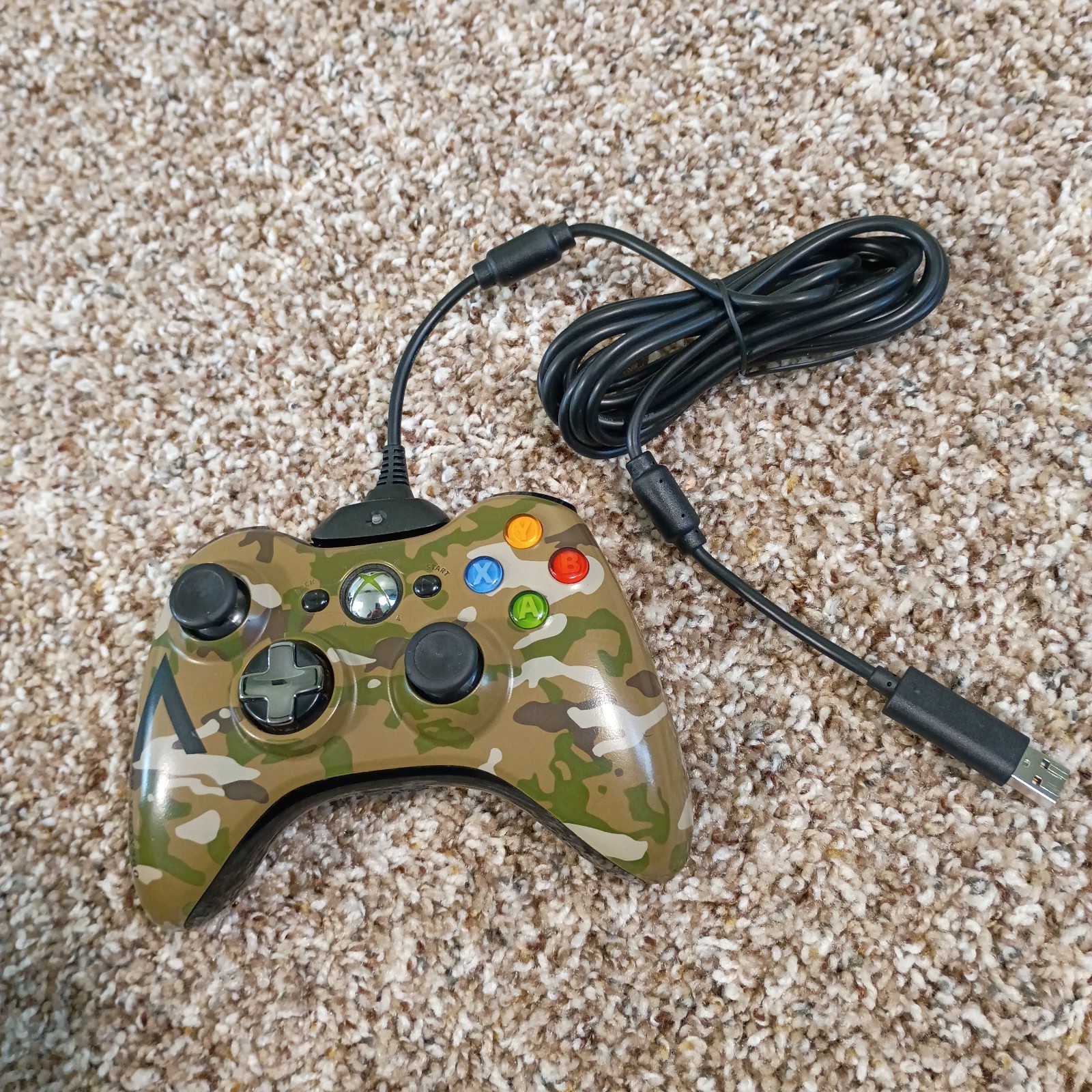 Microsoft Xbox 360 S 60GB Matte Black 1 Camouflage OEM Controller Plus 13 Games