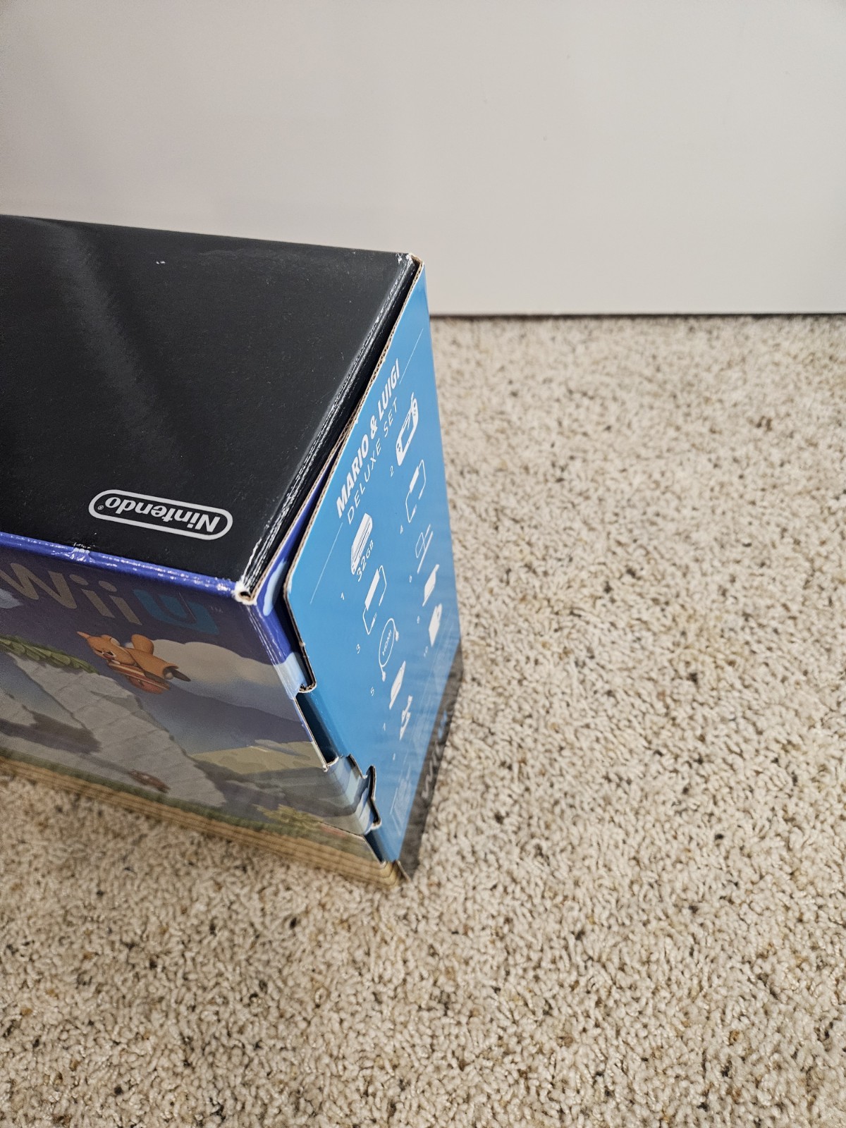 Nintendo Wii U Mario & Luigi Deluxe Set Black Console – No Game or Sensor Bar