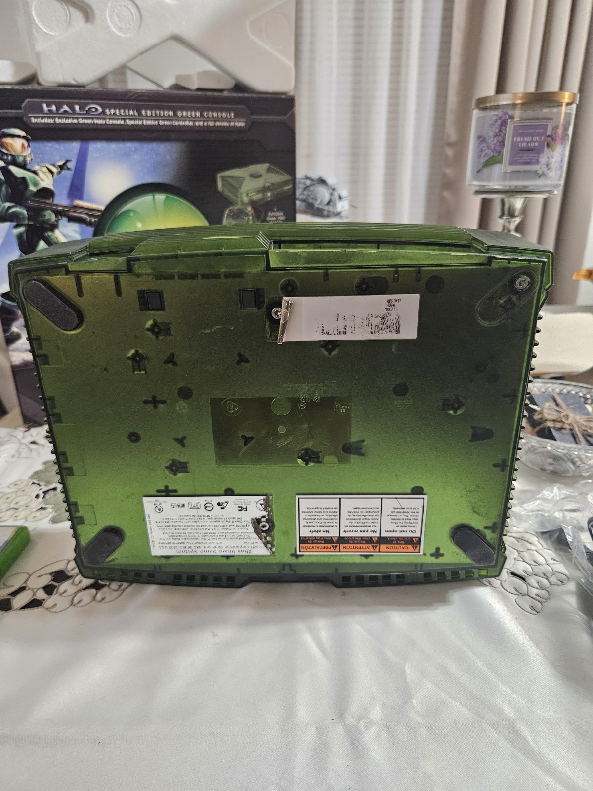 OG Xbox Halo Edition System Console In Box With 4 Controllers And Extras