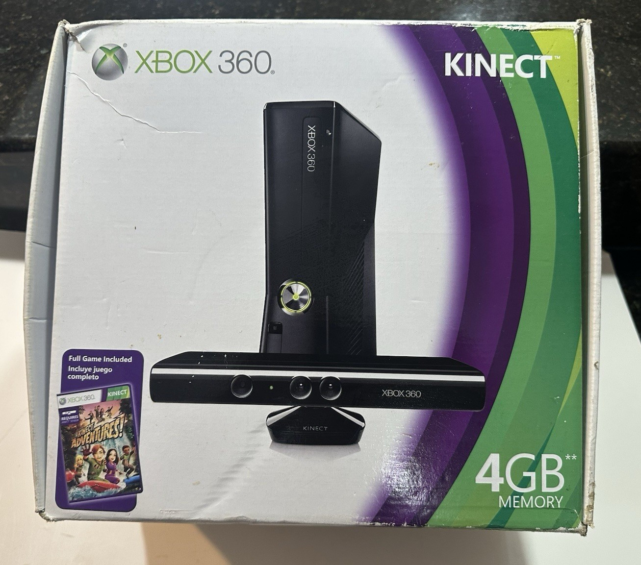 Microsoft Xbox 360 S Console Kinect With Box Non Tested