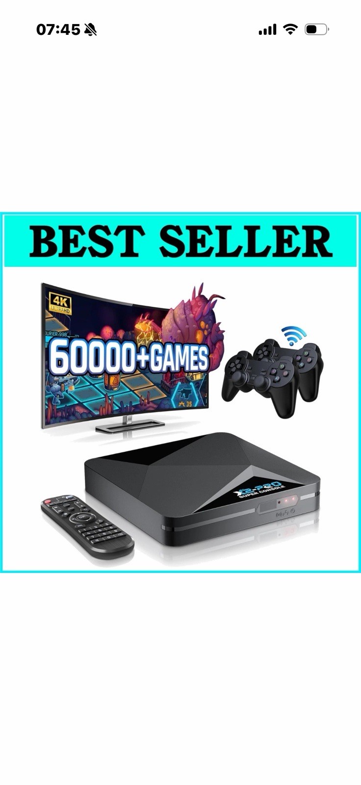 Super Console X2 Pro Retro Game Console 70000+ Games PS1 DC MAME SS +Gamepad
