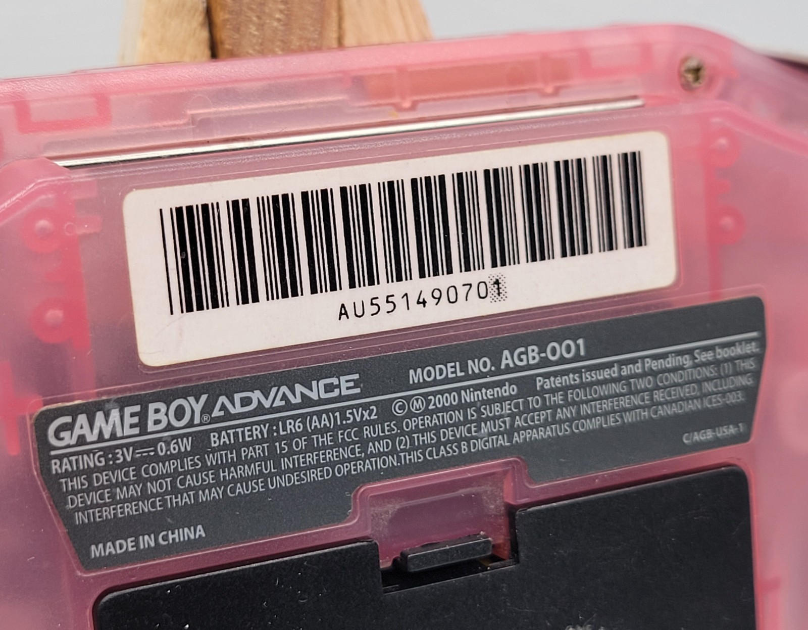 Nintendo Game Boy Advance Pink Console Bundle 5 Games & GBA Cartridge Cases