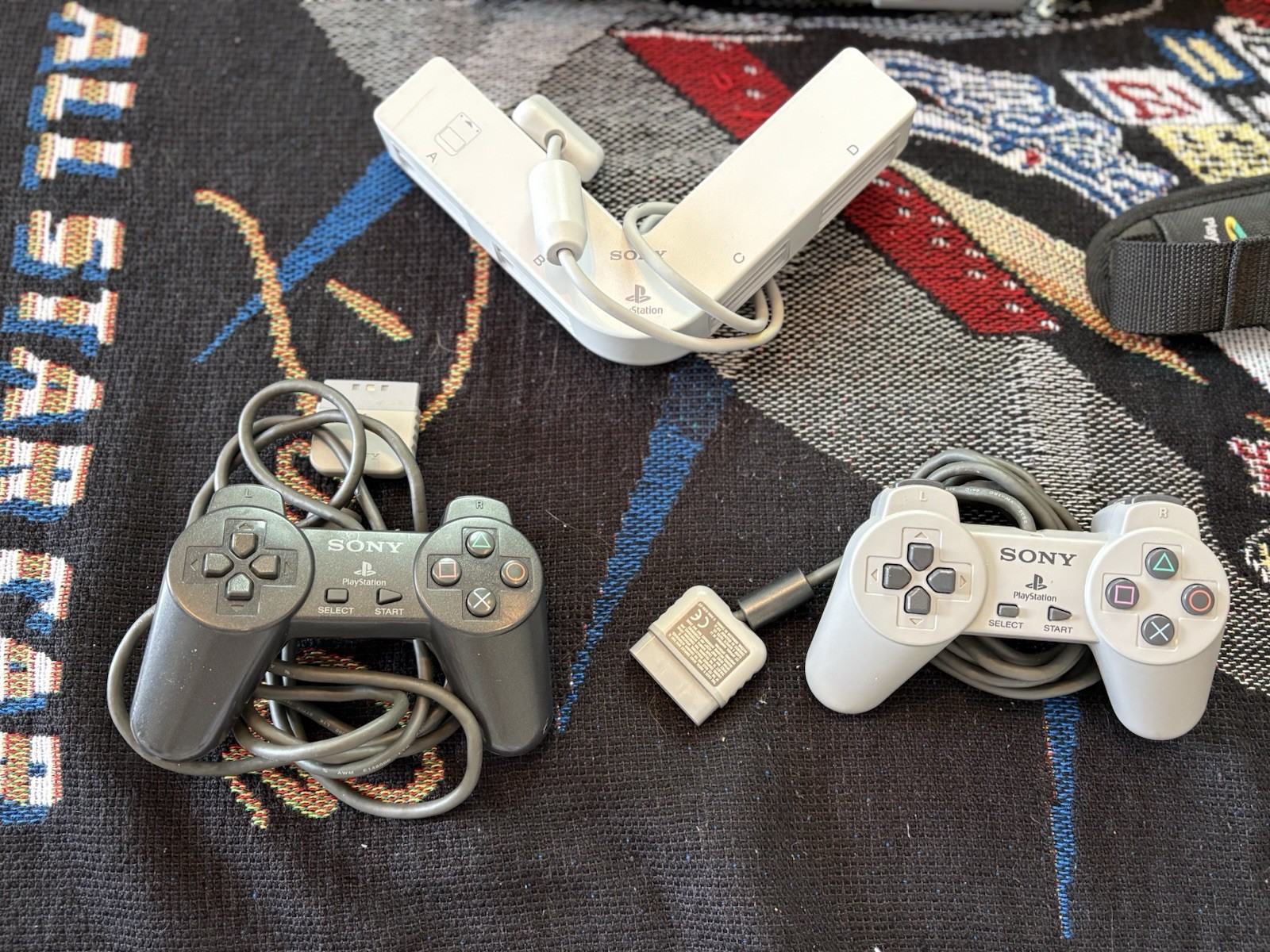 Sony PlayStation 1 Console W/ 2 Controllers & Multitap Bundle (SCPH-5501) PS1