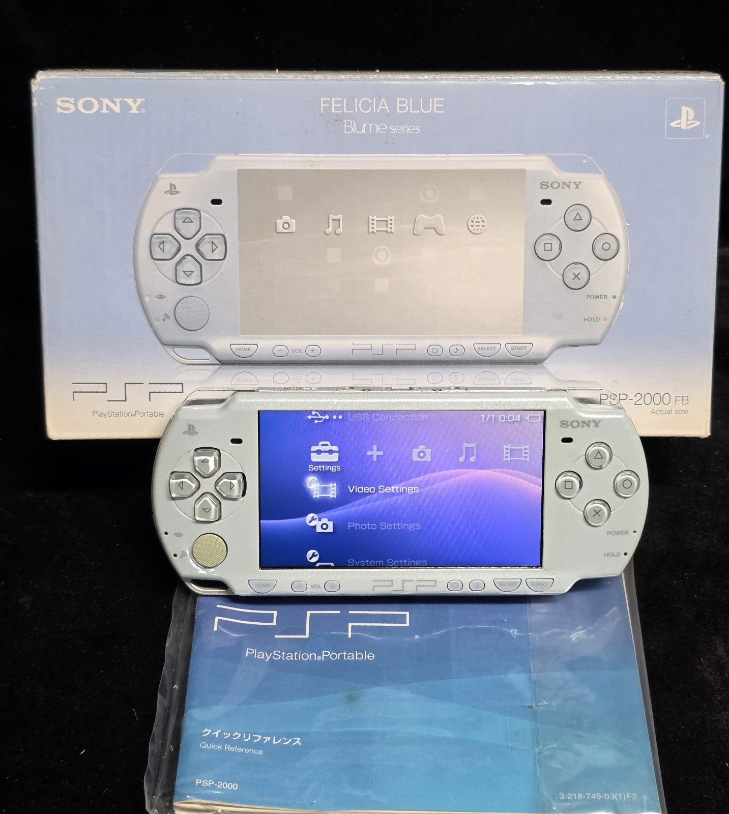 PSP-2000 Felicia Blue CIB Japanese Region FREE