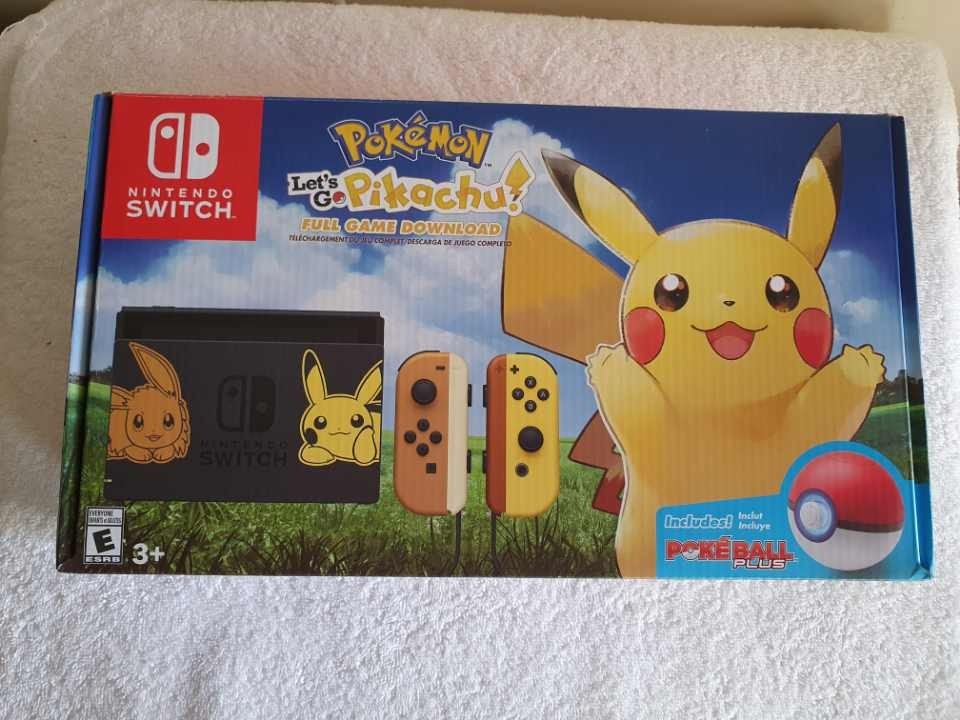 Nintendo Switch Pokemon Console Let’s Go Pikachu! + Poke Ball Plus Edition